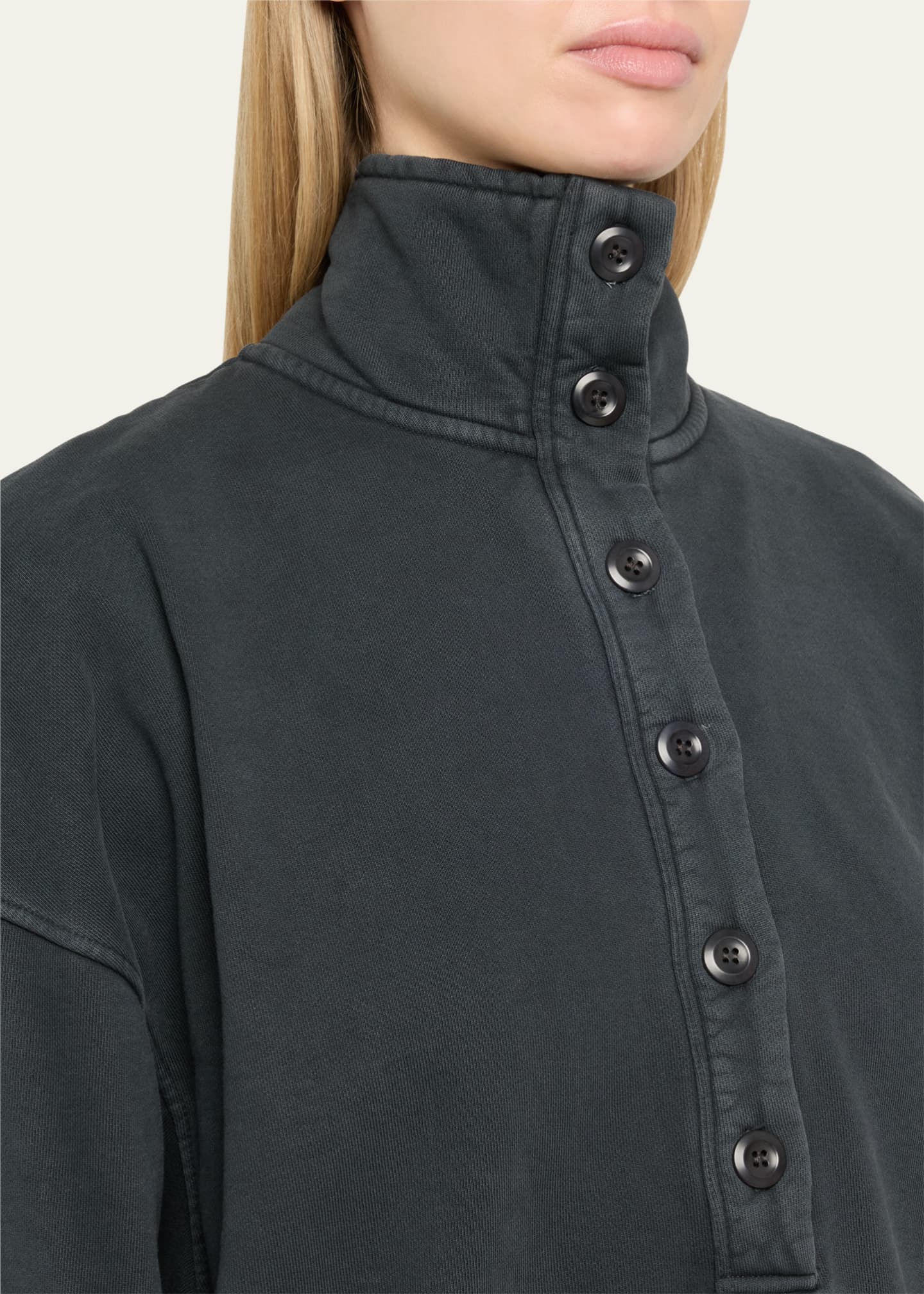 Citizens of Humanity Mirelle Buttoned Pullover Sweatshirt Image 5 of 5