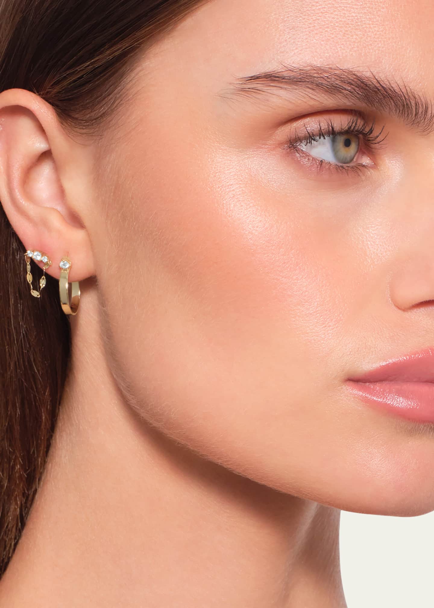 Lana Solo Blake Draping Diamond Stud Earrings Image 2 of 5
