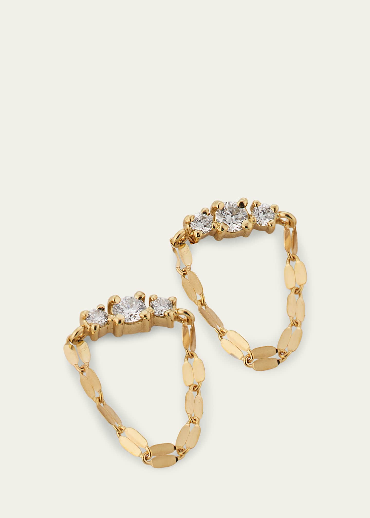 Lana Solo Blake Draping Diamond Stud Earrings Image 3 of 5
