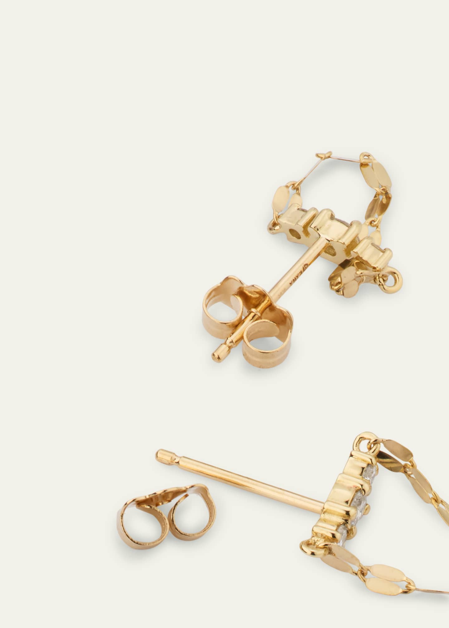 Lana Solo Blake Draping Diamond Stud Earrings Image 4 of 5