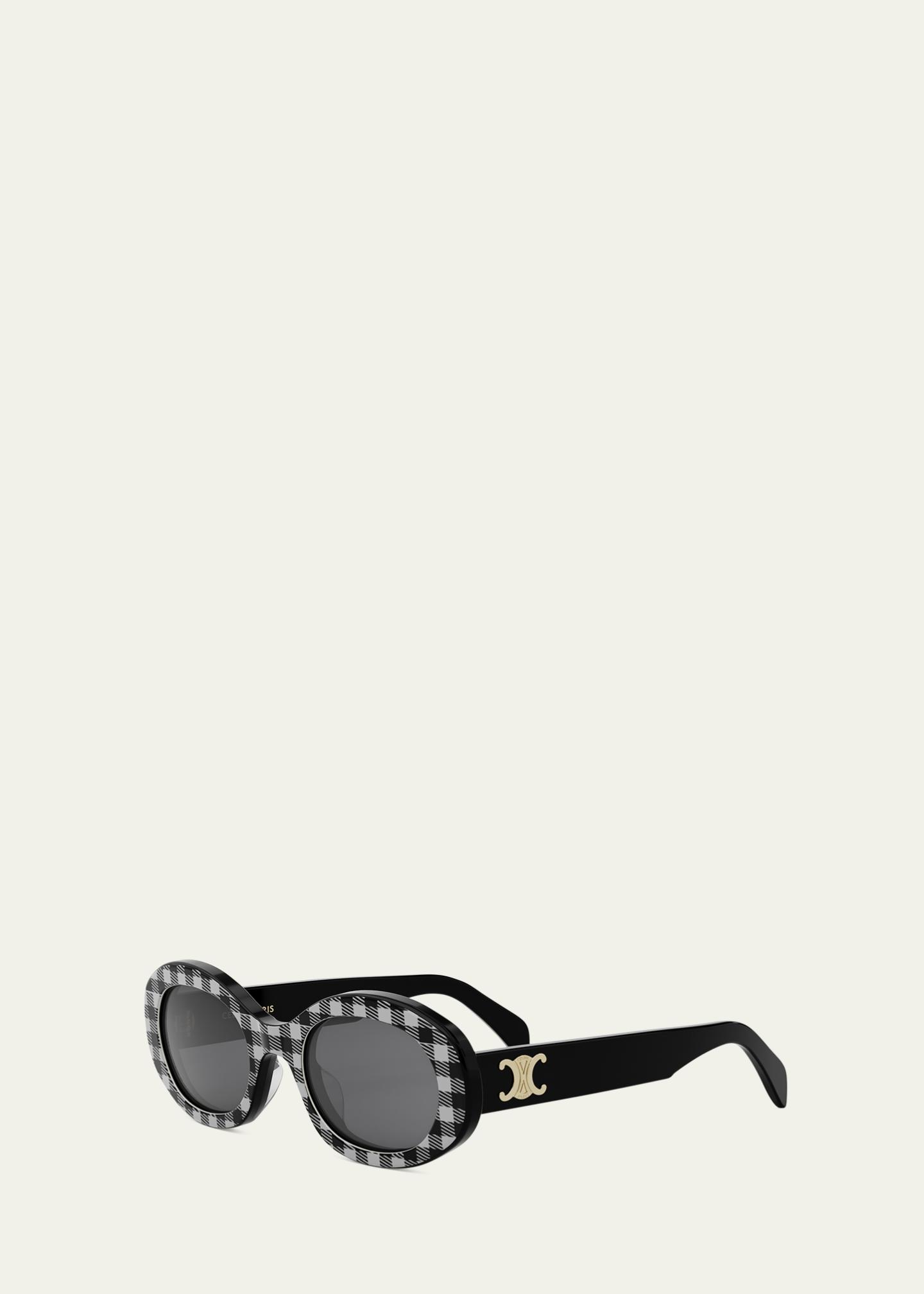 CELINE ベッコウ柄 sunglasses archive y2k 00 CELINE Triomphe Oval Sunglasses - Bergdorf Goodman