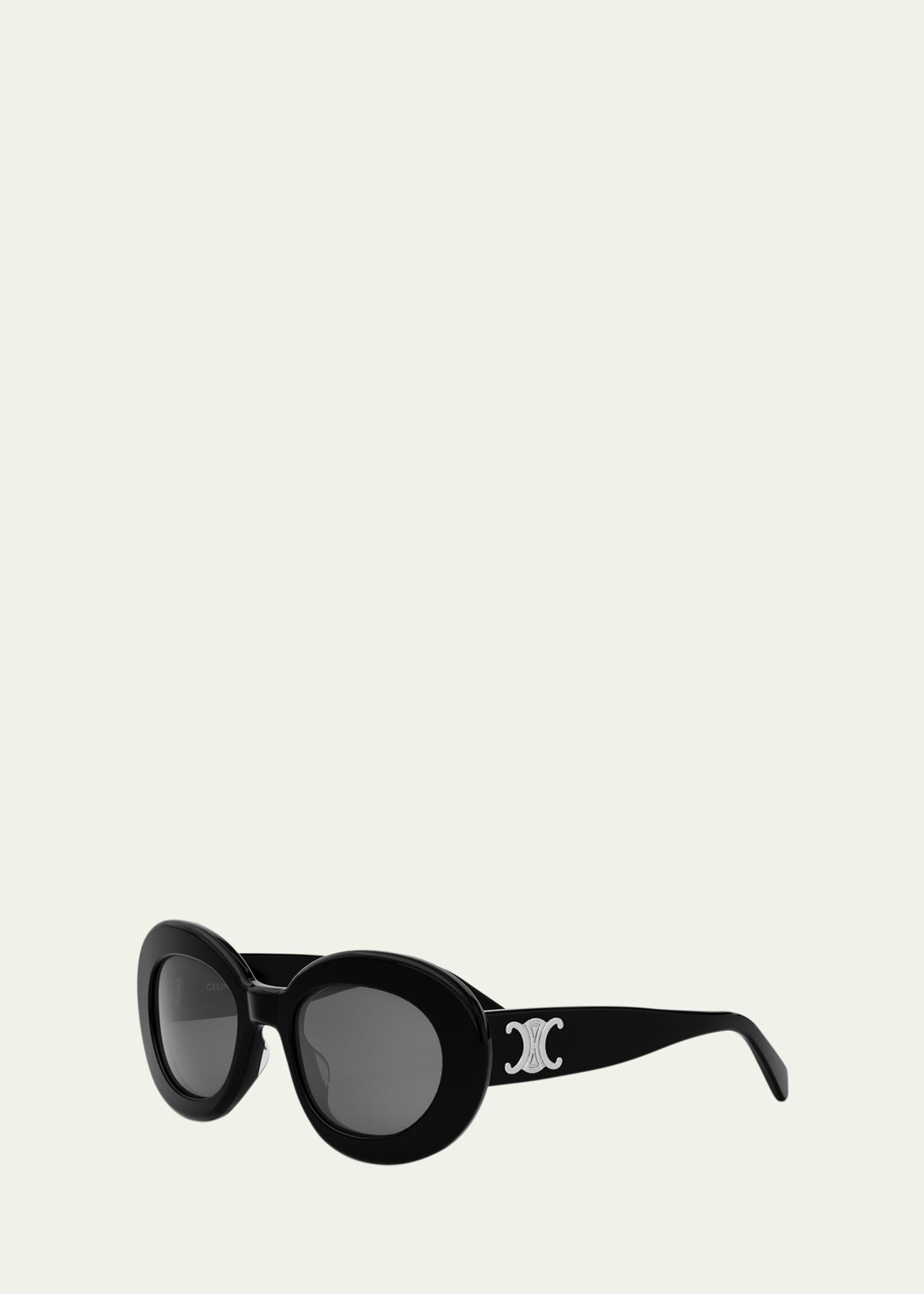CELINE Triomphe Acetate Round Sunglasses - Bergdorf Goodman