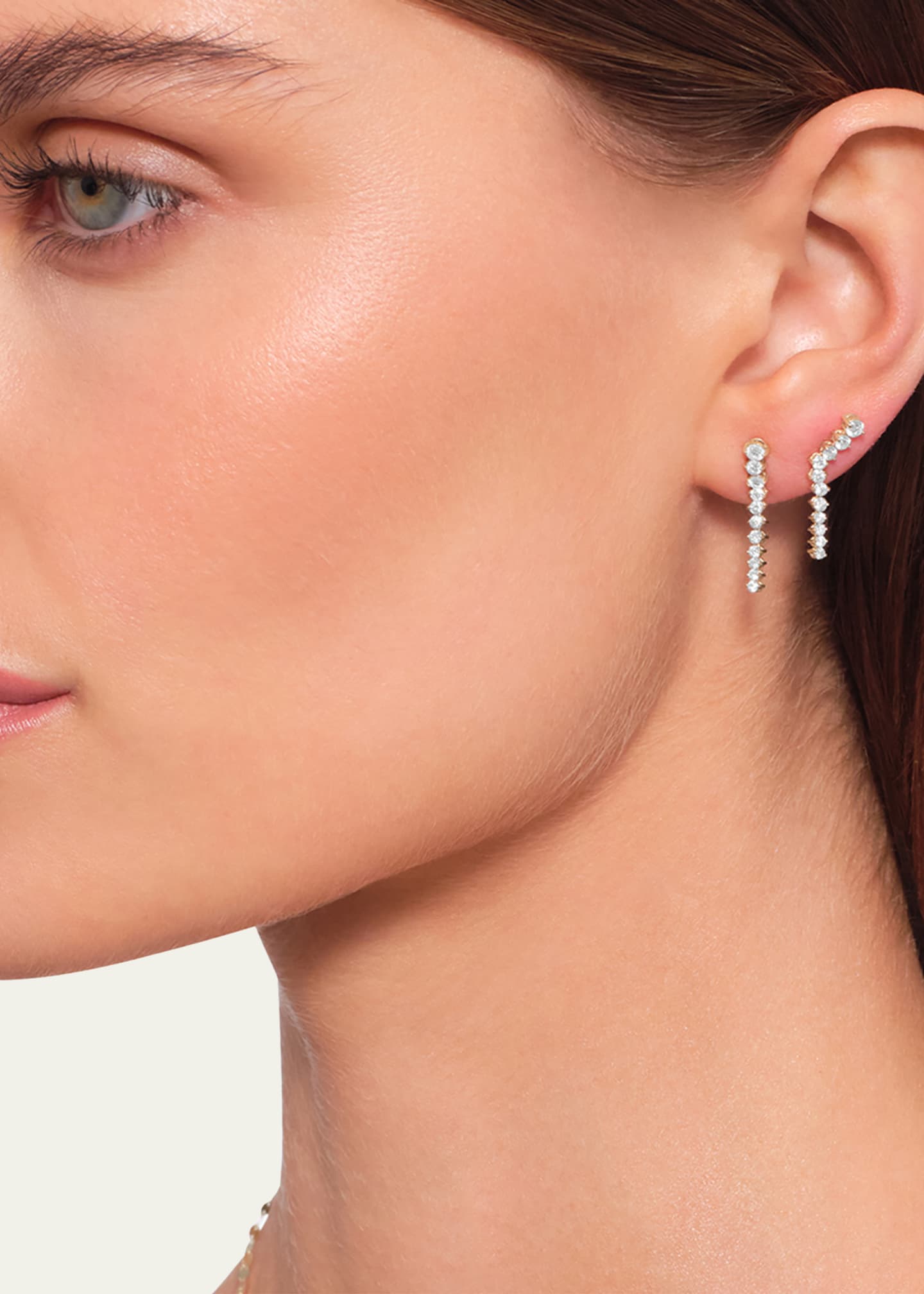 Lana Flawless Tennis Linear Diamond Ear Crawlers Image 5 of 5