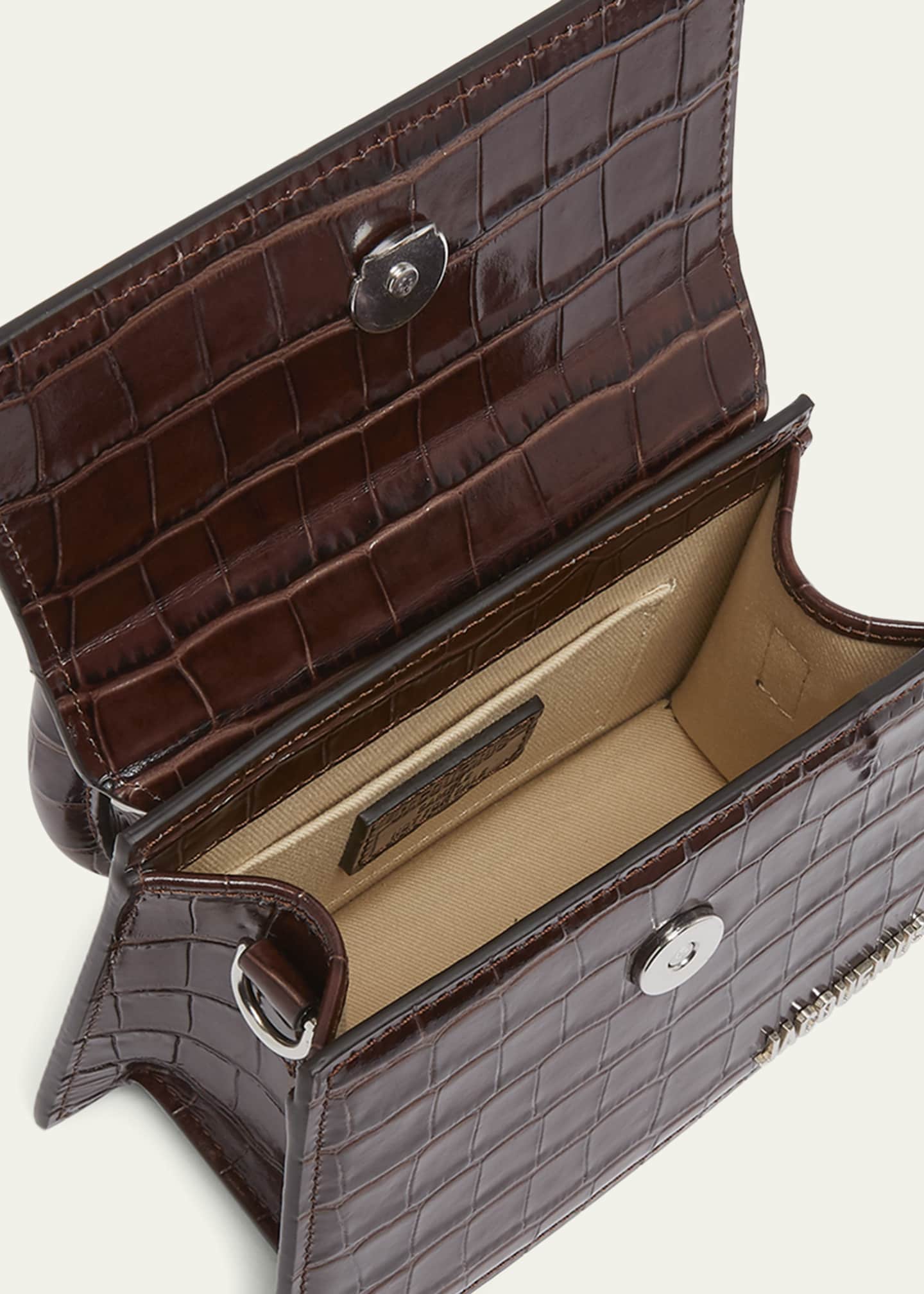 Jacquemus Le Chiquito Moyen Croc-Embossed Leather Top-Handle Bag Image 4 of 6