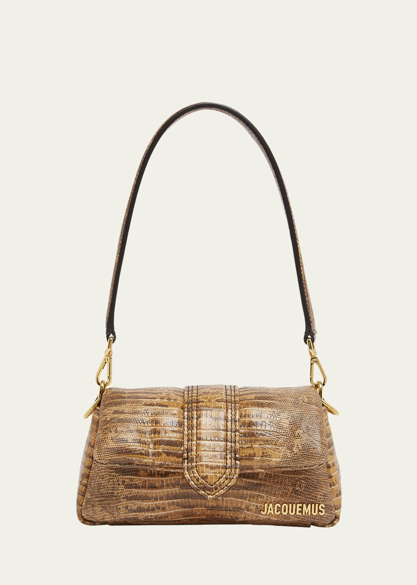 Jacquemus Le Petit Bambimou Croc-Embossed Leather Shoulder Bag Image 1 of 6