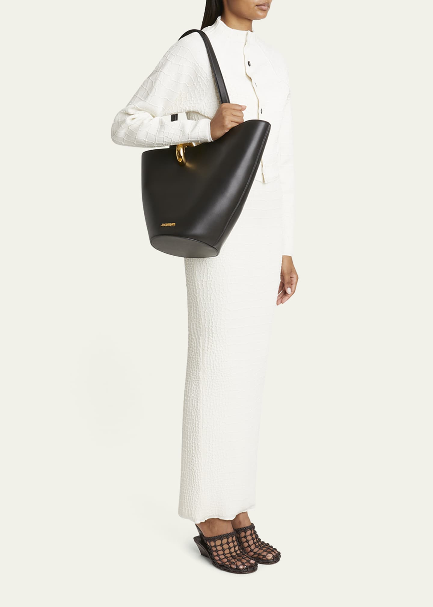 Jacquemus Le Bambola Moyen Leather Shoulder Bag Image 5 of 6