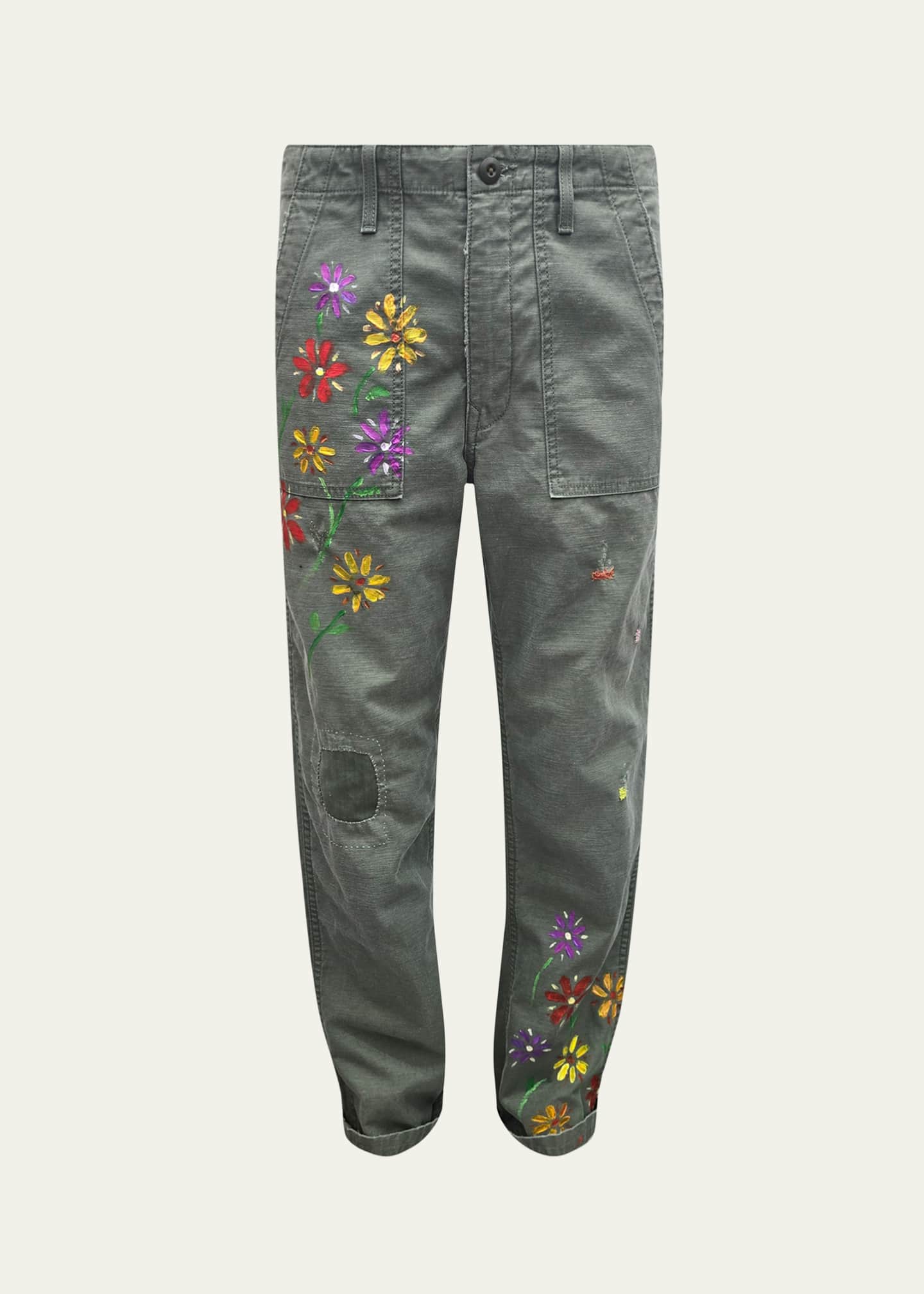 Cout De La Liberte Men's Floral Rigid Twill Military Pants Image 1 of 2