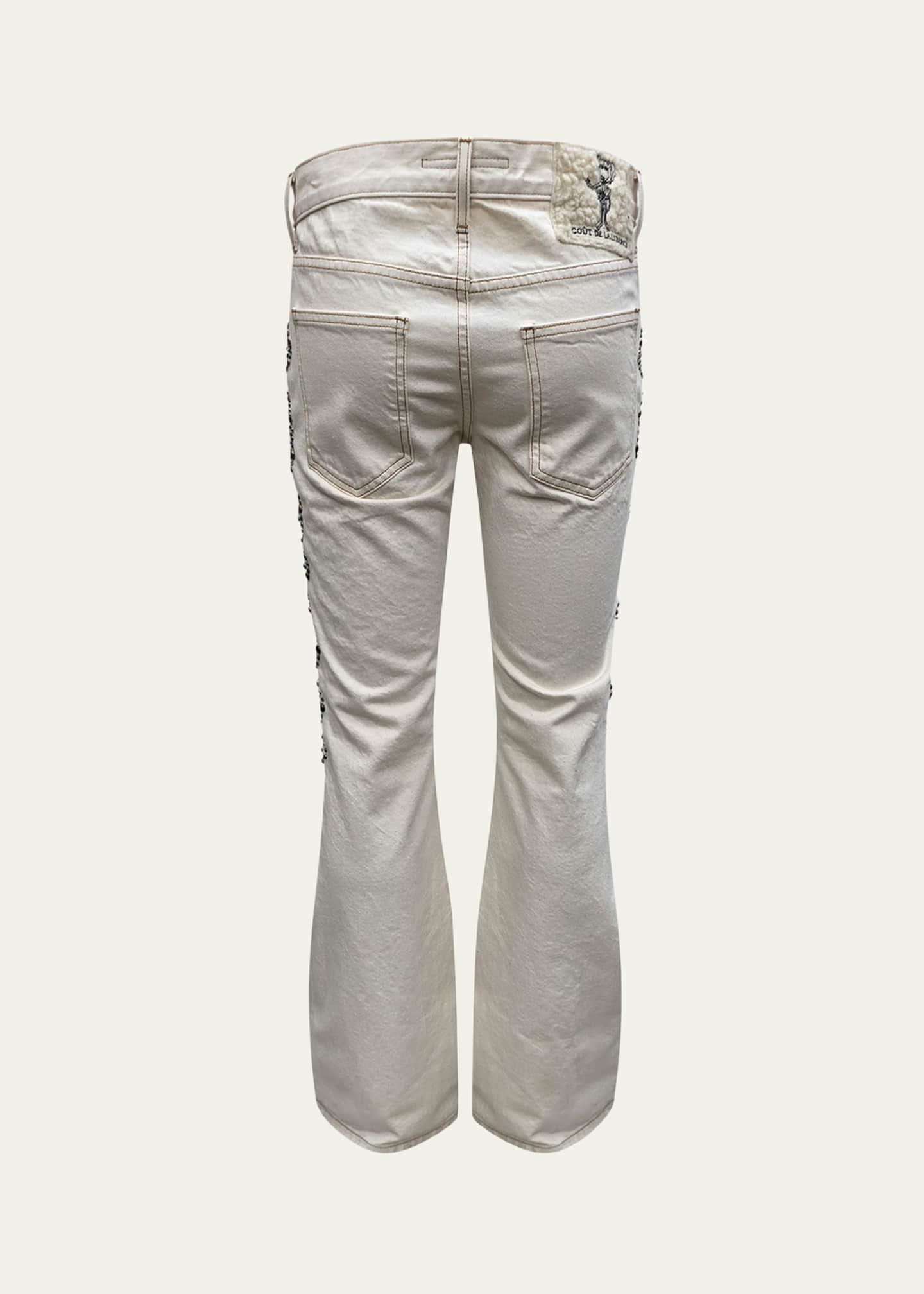 Cout De La Liberte Men's Jimmy Embellished Flare Jeans Image 2 of 2