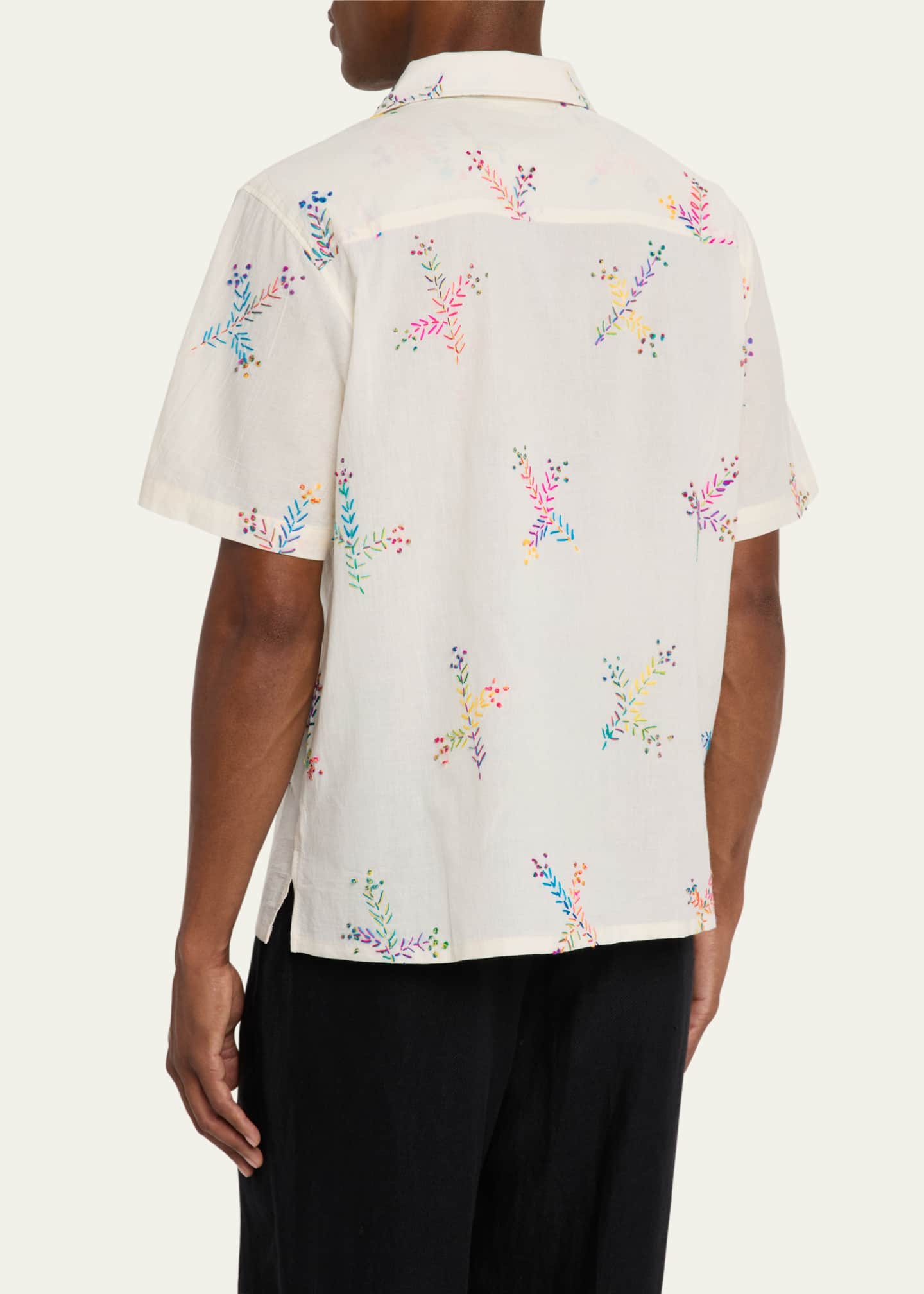 Cout De La Liberte Men's Robbie Embroidered Bowling Shirt Image 2 of 2
