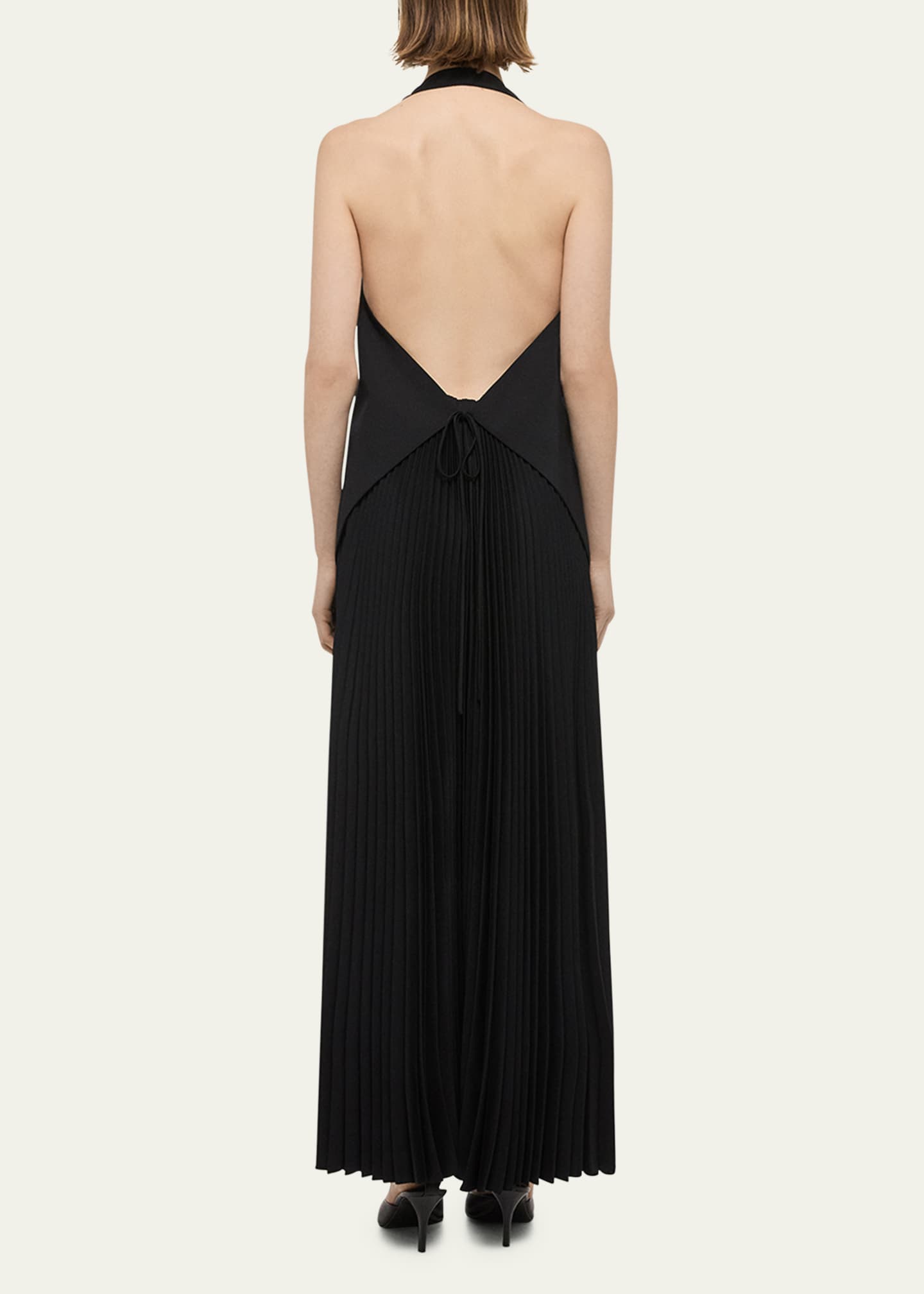 Helmut Lang Pleated Halter Vest Dress Image 3 of 5