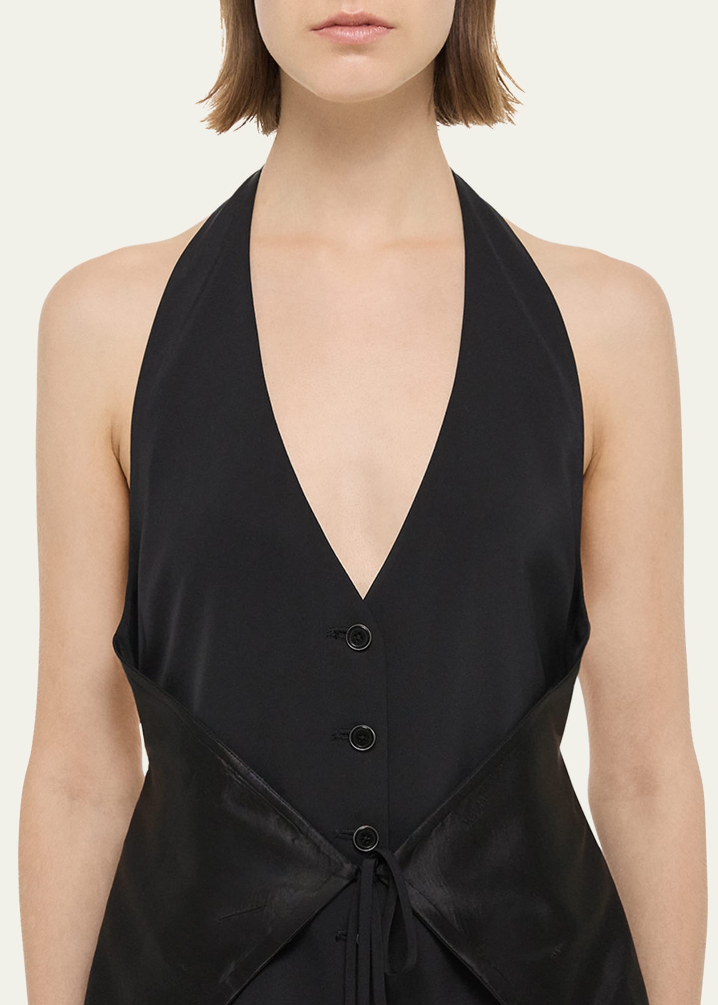 Helmut Lang Pleated Halter Vest Dress Image 5 of 5