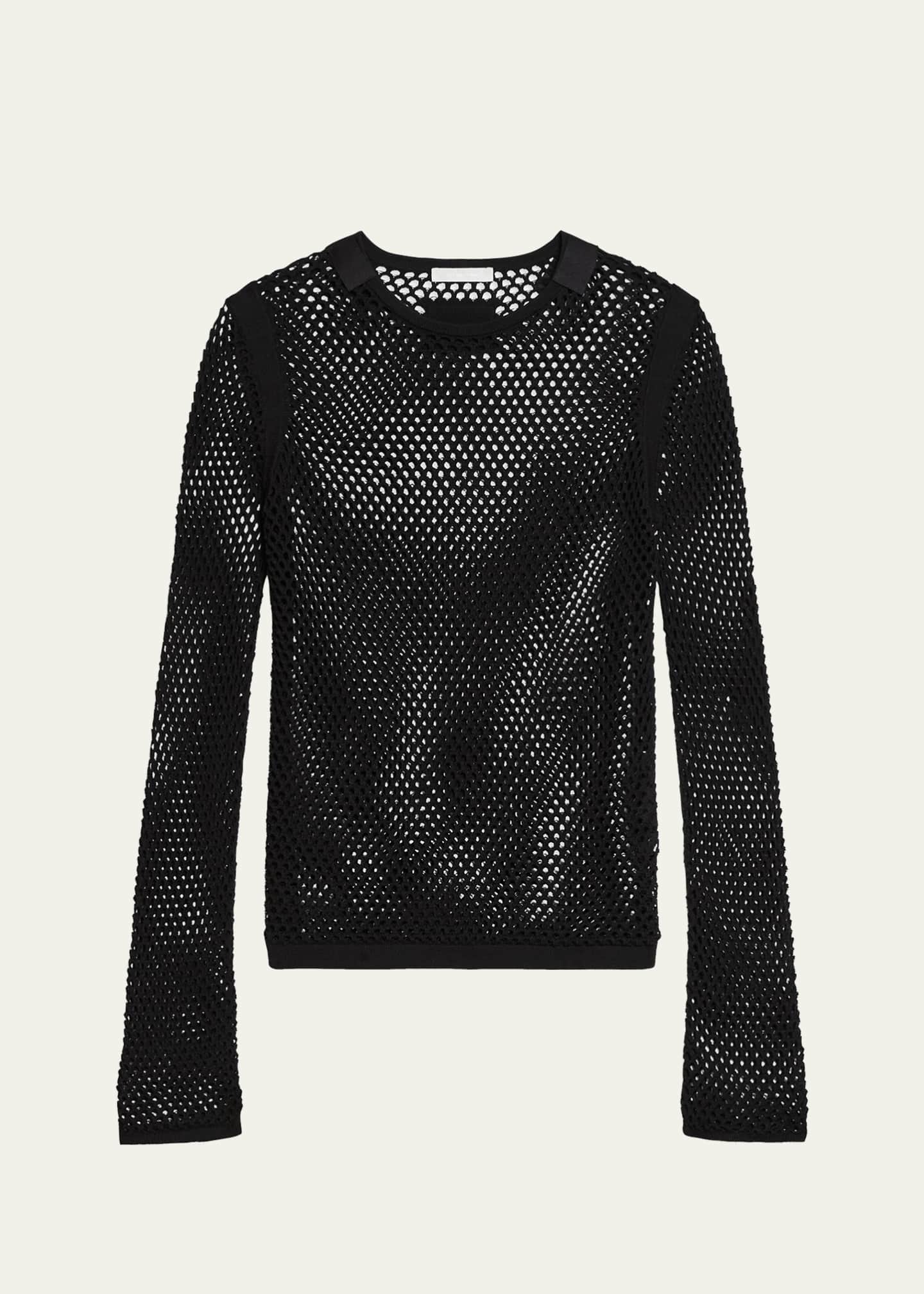 Helmut Lang Long-Sleeve Mesh Seatbelt Top Image 1 of 4