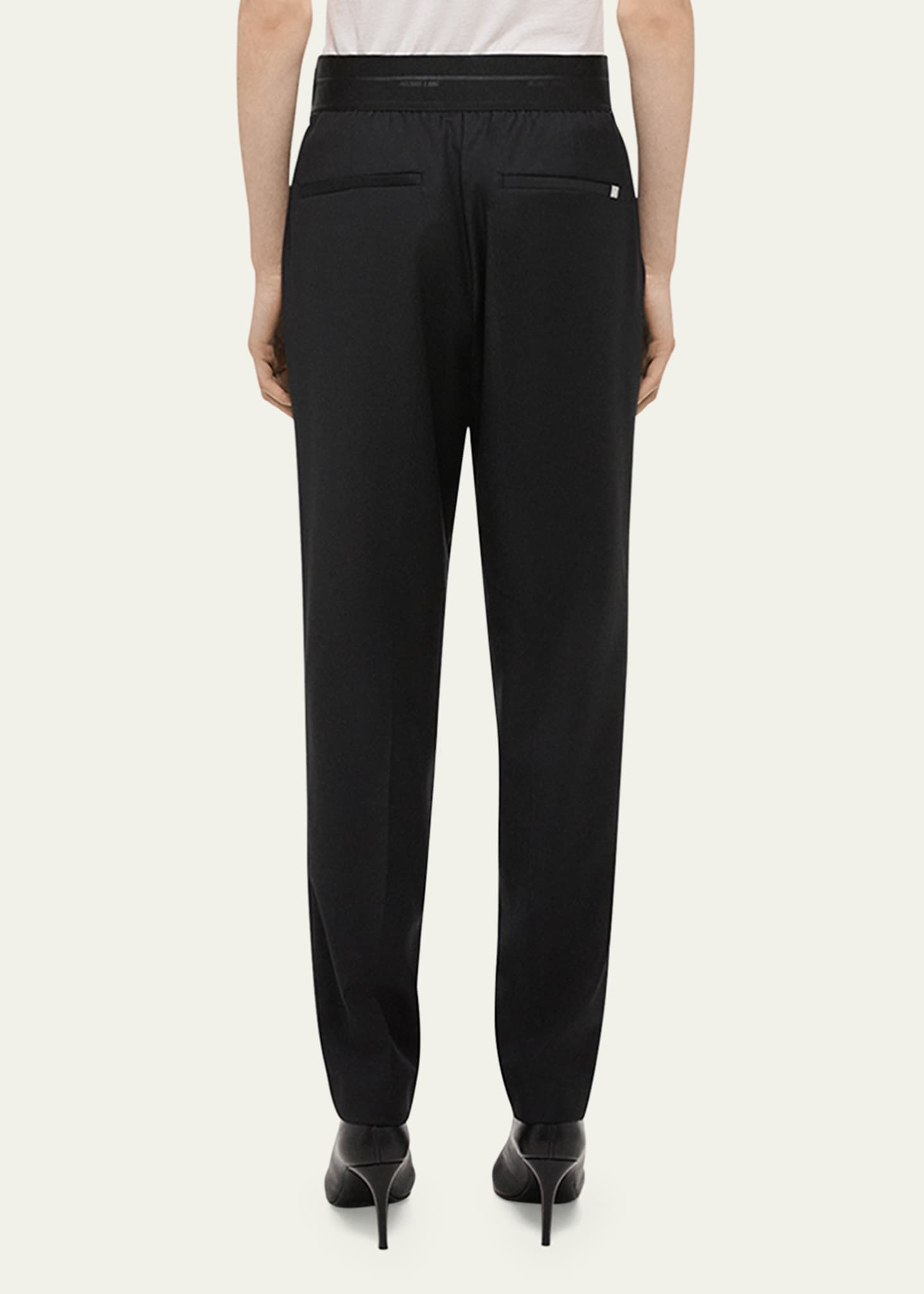 Helmut Lang Tapered Logo Waistband Pants Image 3 of 5
