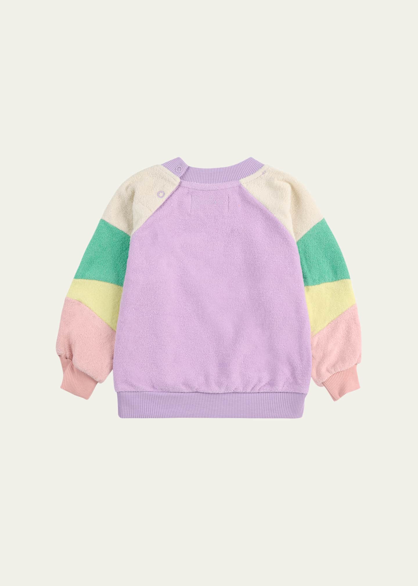 Bobo Choses Girl's Lila Color Block Sweatshirt, Size Newborn-24M Image 2 of 3