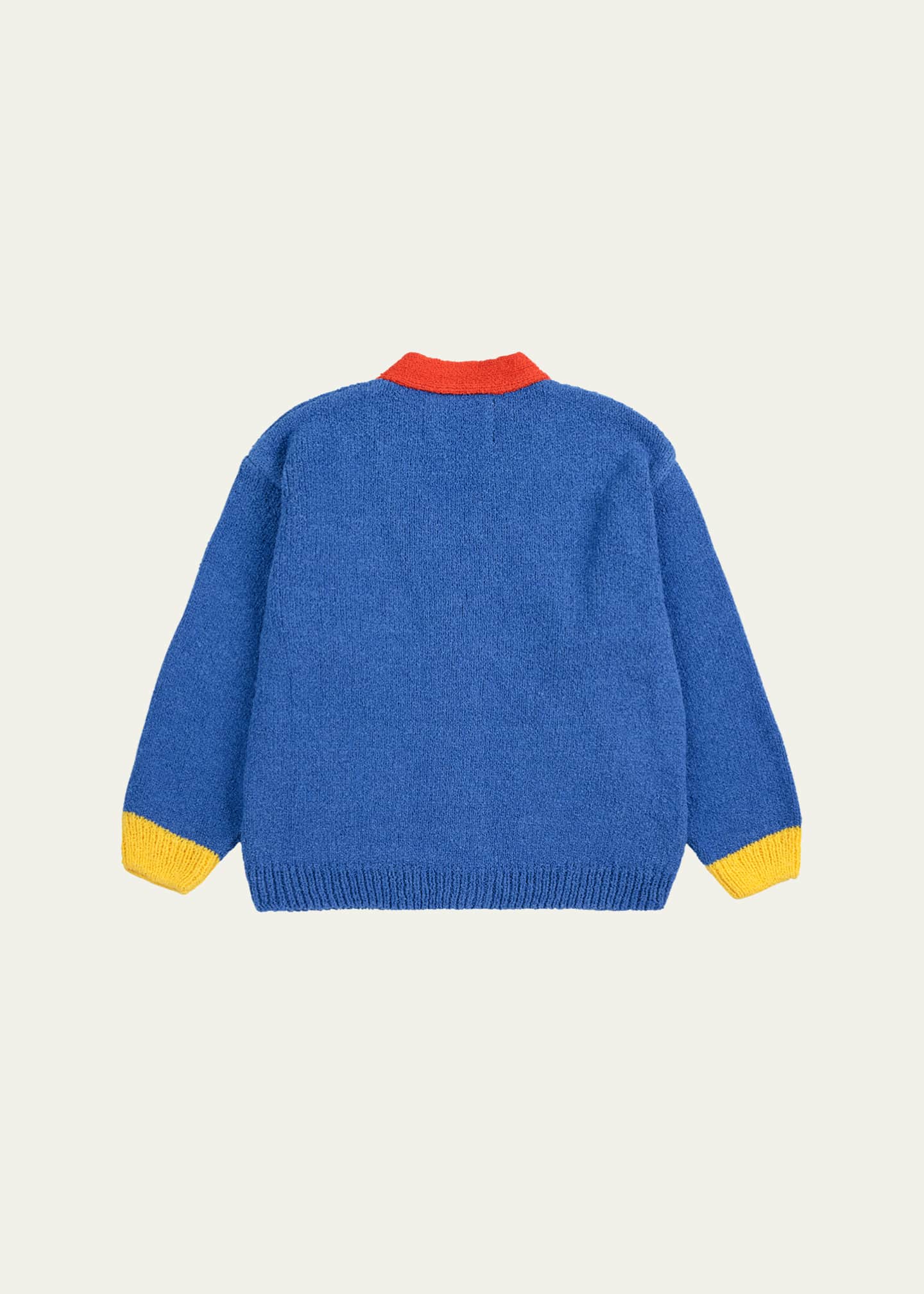 Bobo Choses Boy's Color Block V-Neck Cardigan, Size Newborn-24M Image 2 of 3