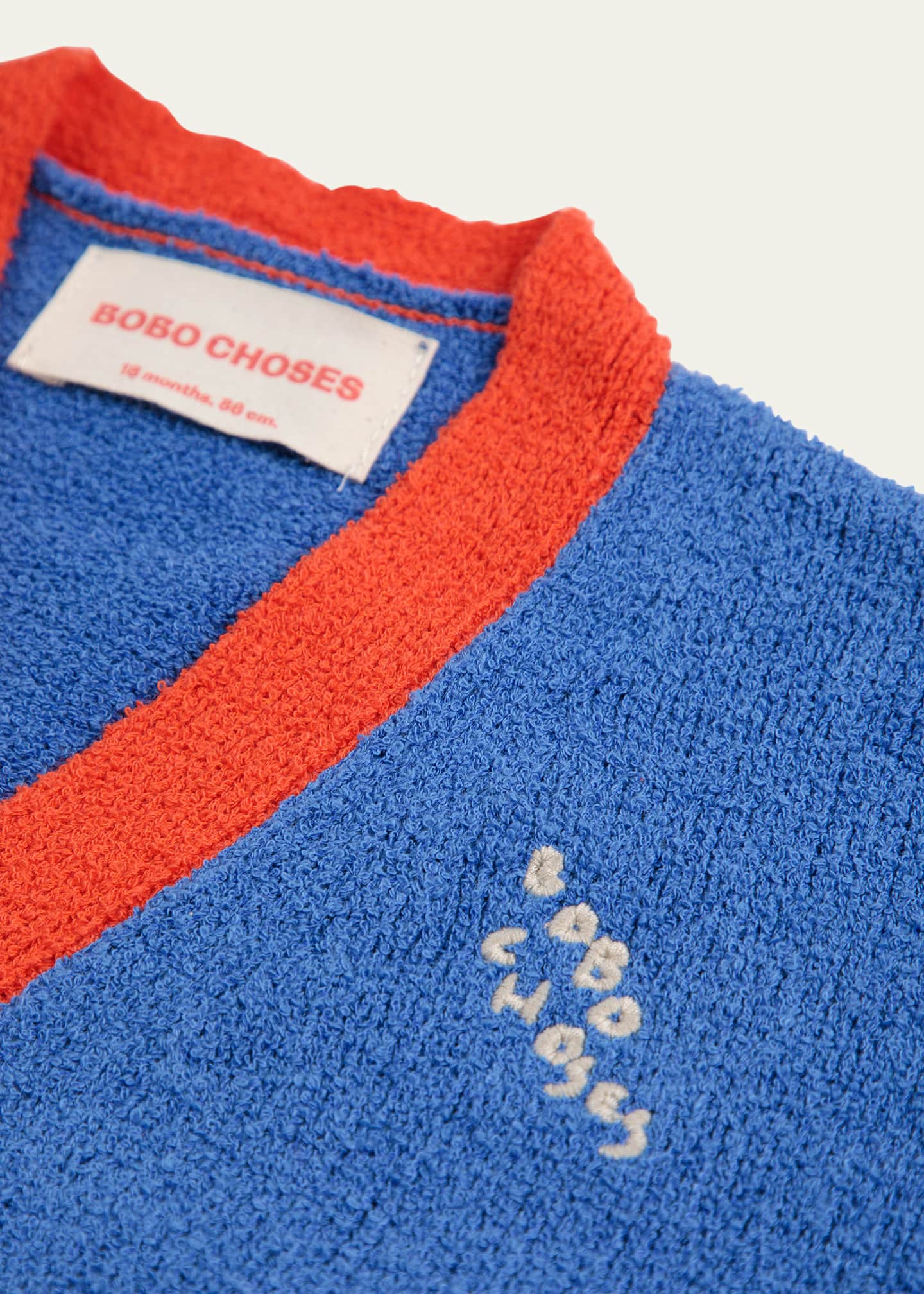 Bobo Choses Boy's Color Block V-Neck Cardigan, Size Newborn-24M Image 3 of 3