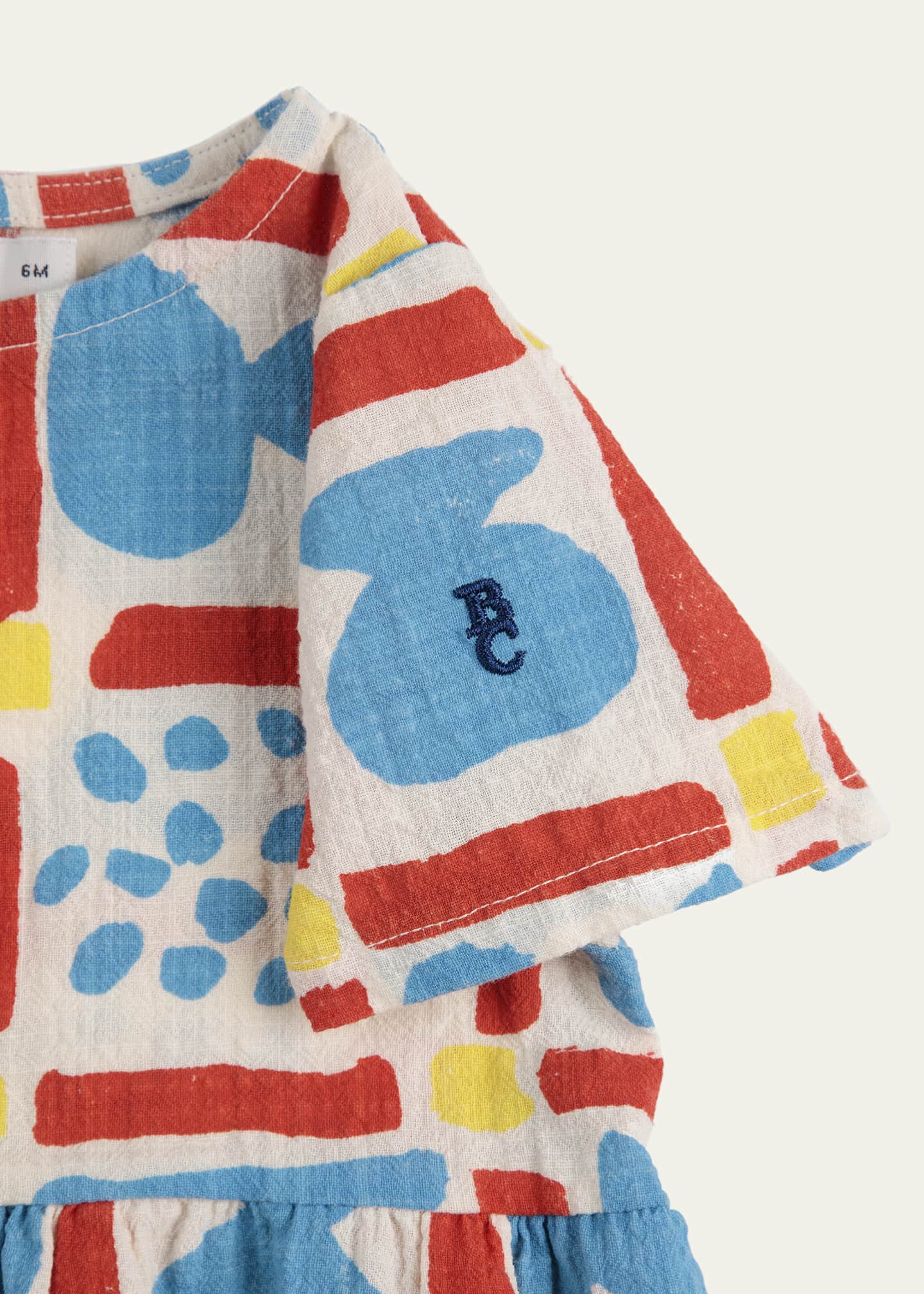 Bobo Choses Girl's Geometric Printed Dress, Size Newborn-24M Image 3 of 3
