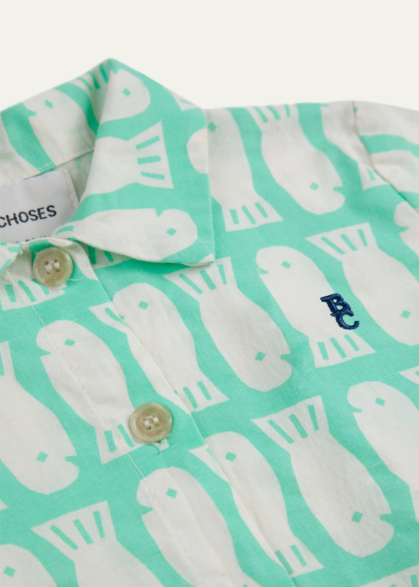 Bobo Choses Boy's Lucky Fish Woven Shirt, Size Newborn-24M Image 3 of 3