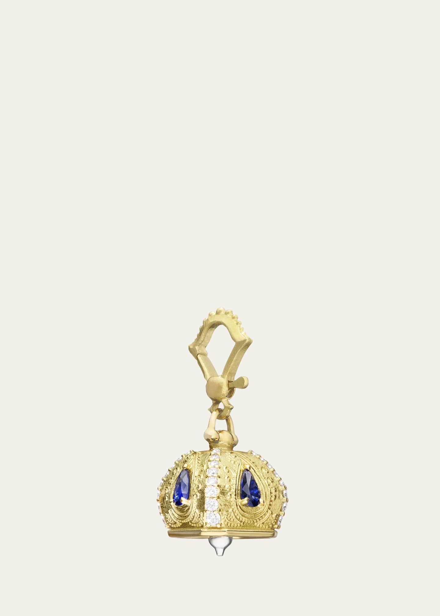 Paul Morelli 18K Yellow Gold Raja Diamond and Sapphire Meditation Bell