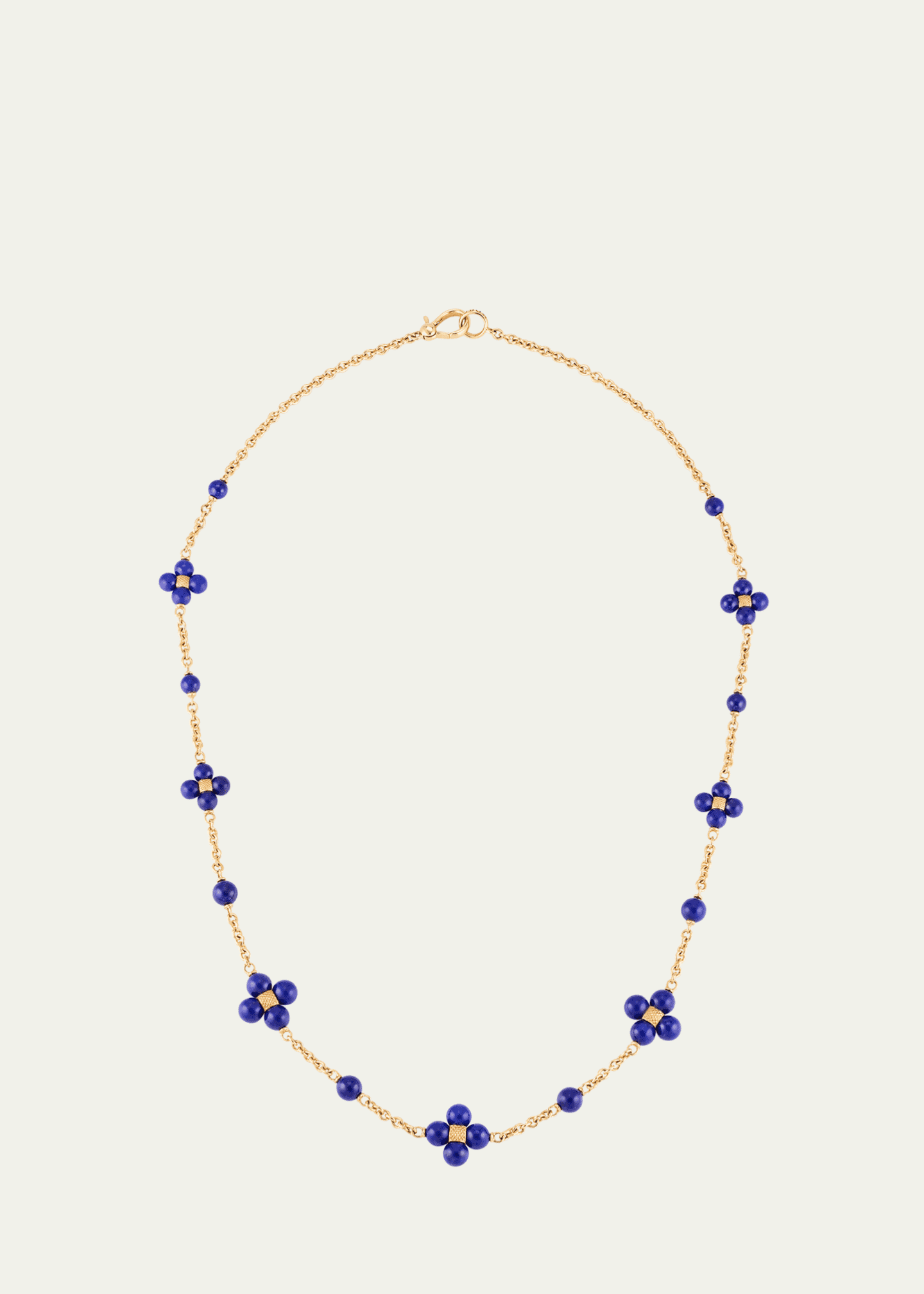 Paul Morelli 18K Yellow Gold Lapis Lazuli Station Necklace Image 1 of 4