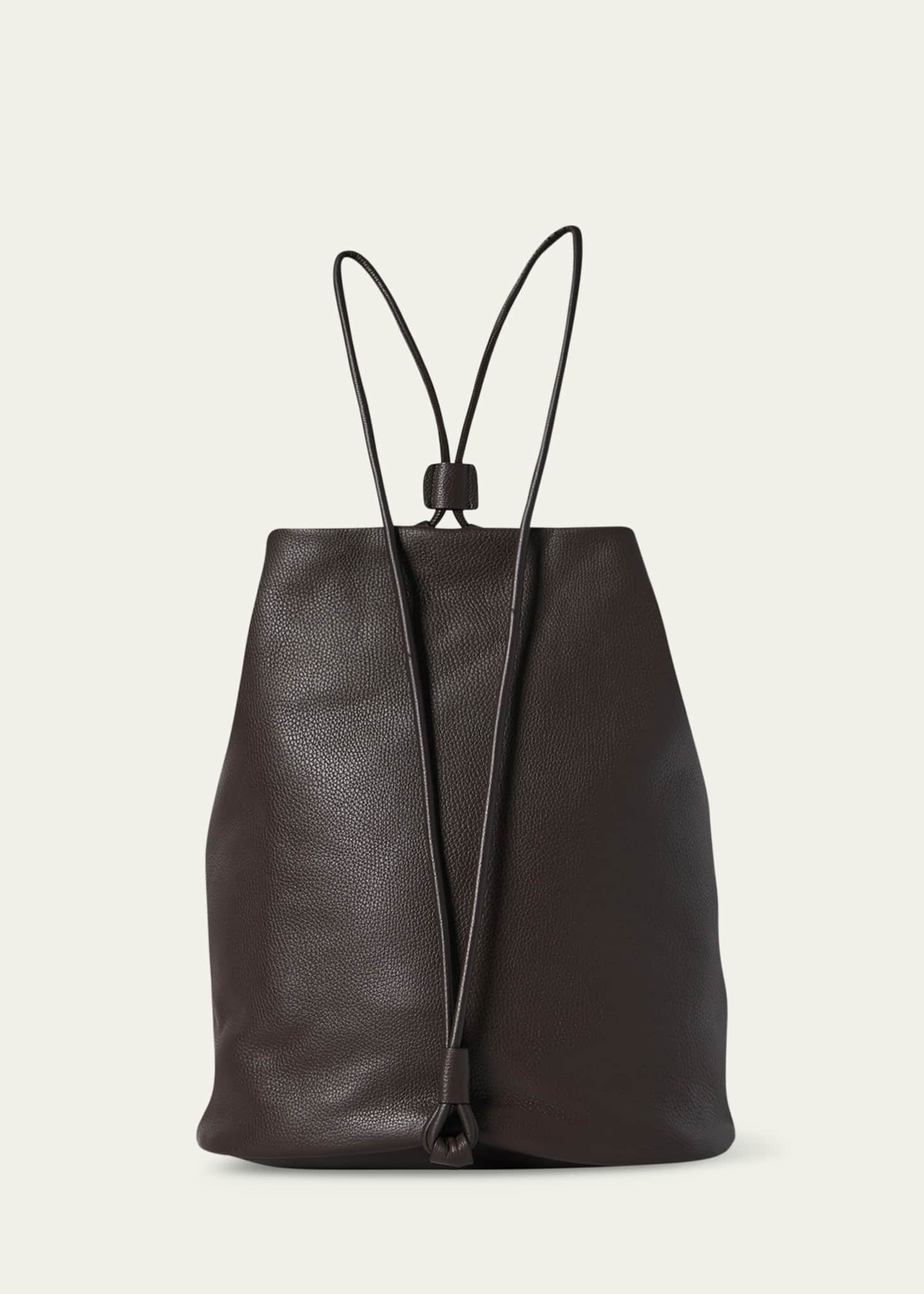 Joe Drawstring Backpack in Grain Leather