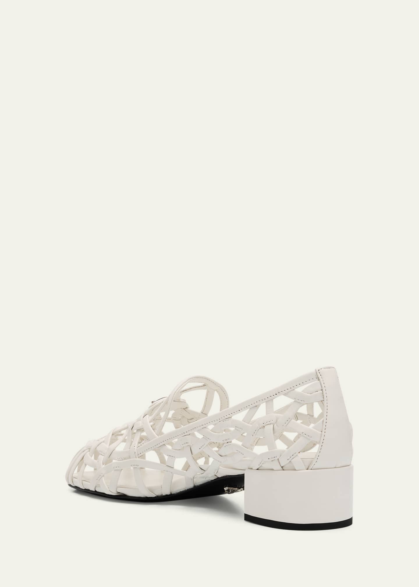 Prada Modellerie Napa Leather Cutout Pumps Image 4 of 6