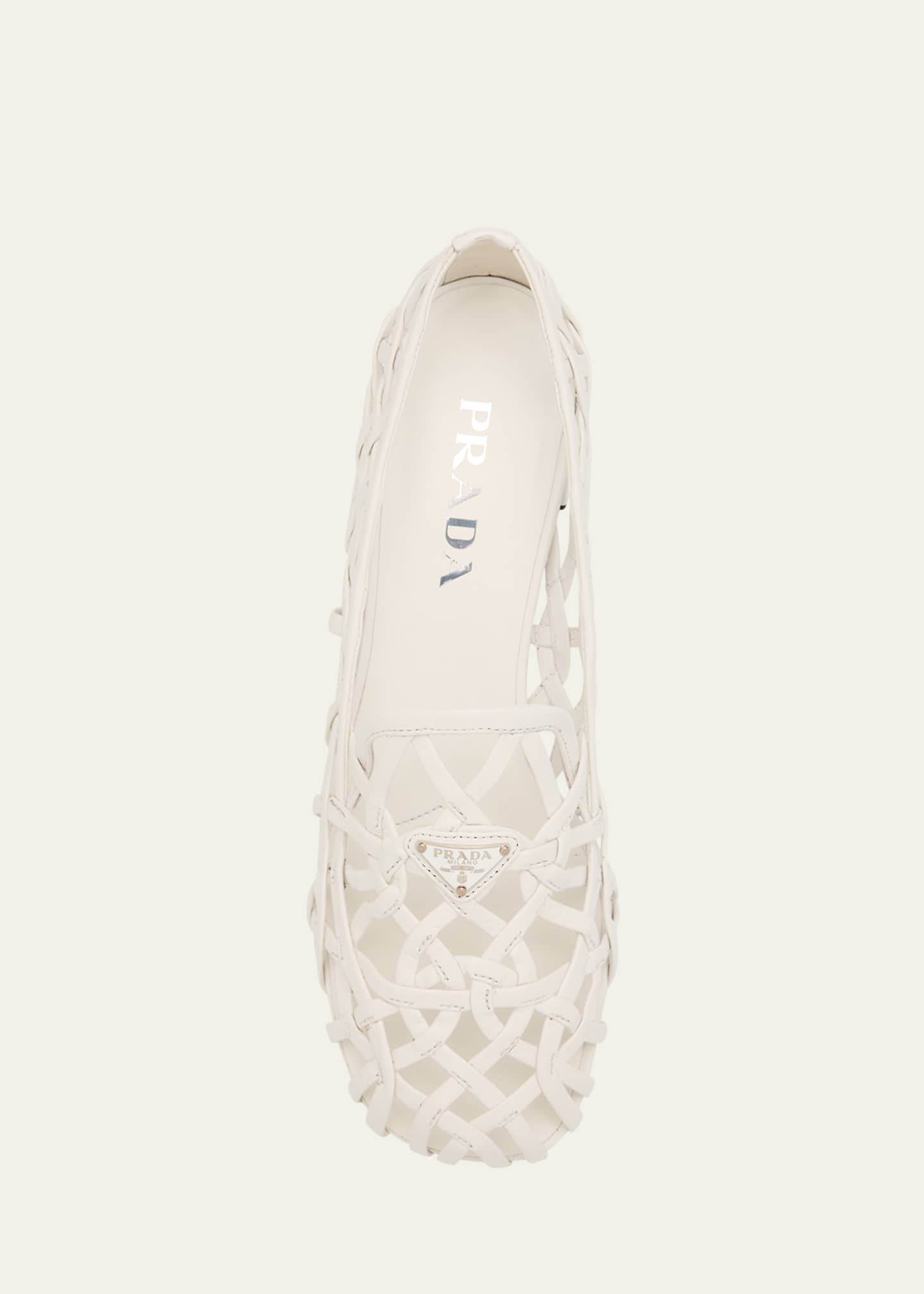 Prada Modellerie Napa Leather Cutout Pumps Image 6 of 6