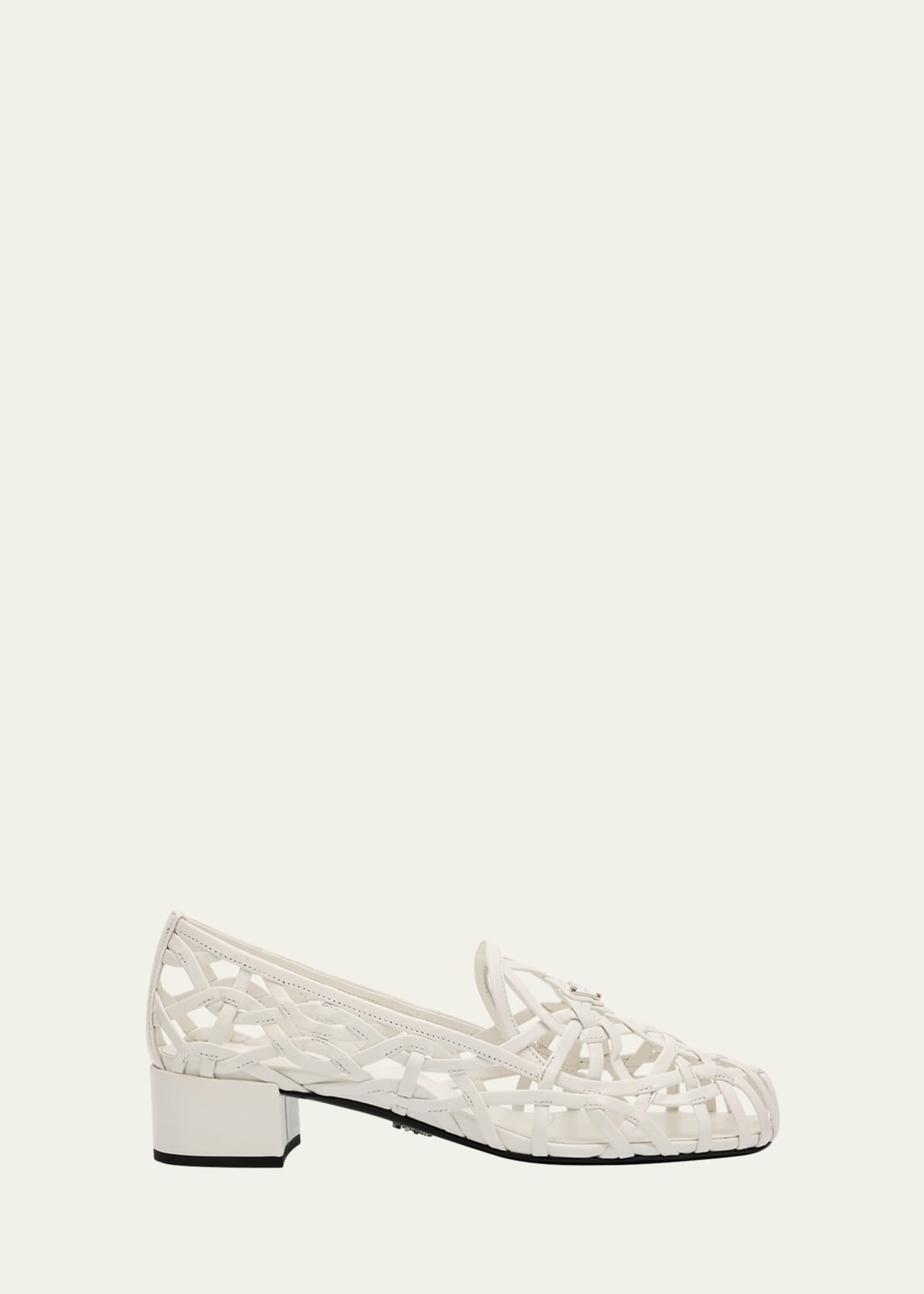 Prada Modellerie Napa Leather Cutout Pumps Image 1 of 6