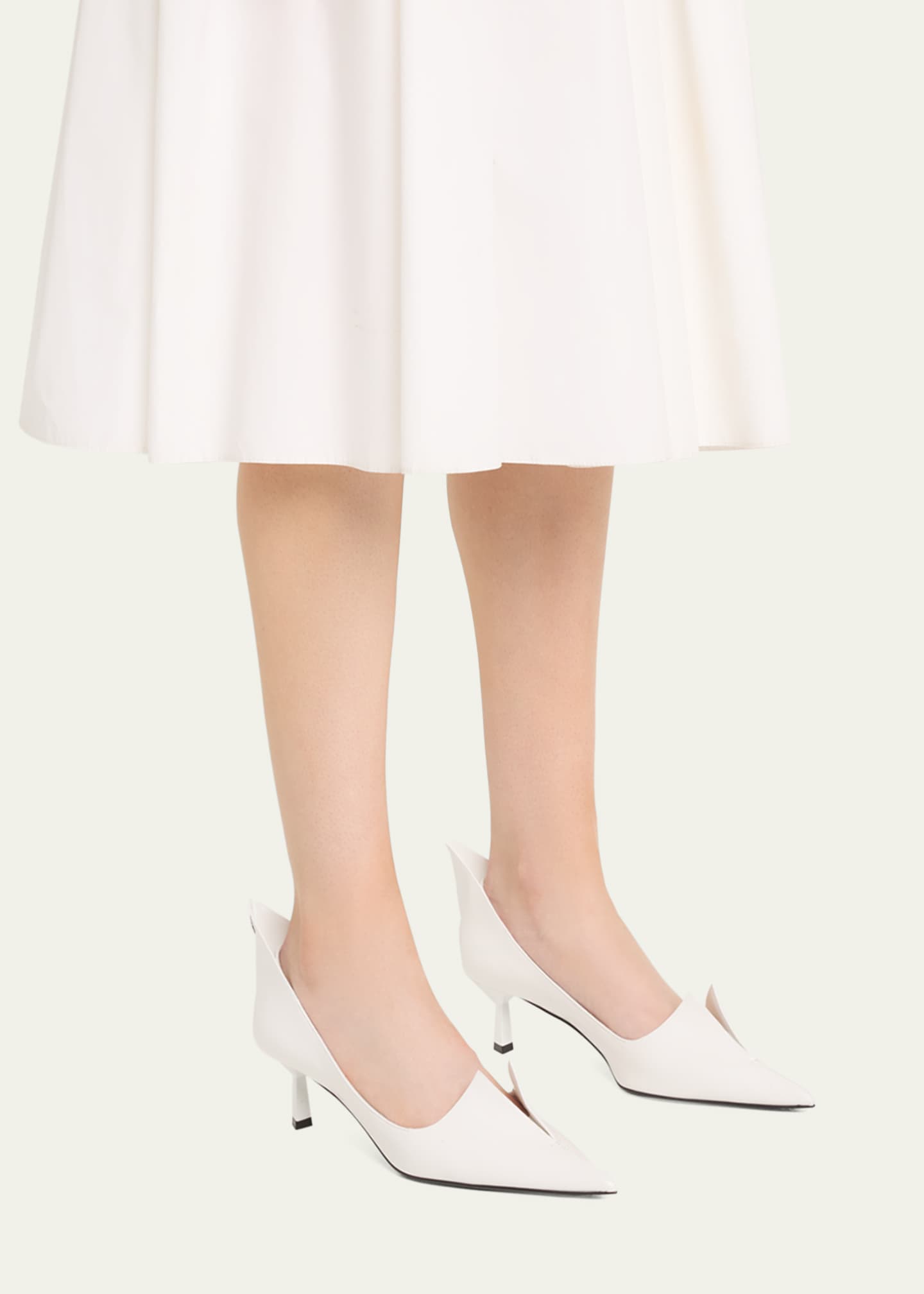 Prada Modellerie Spiked Leather Pumps Image 2 of 6
