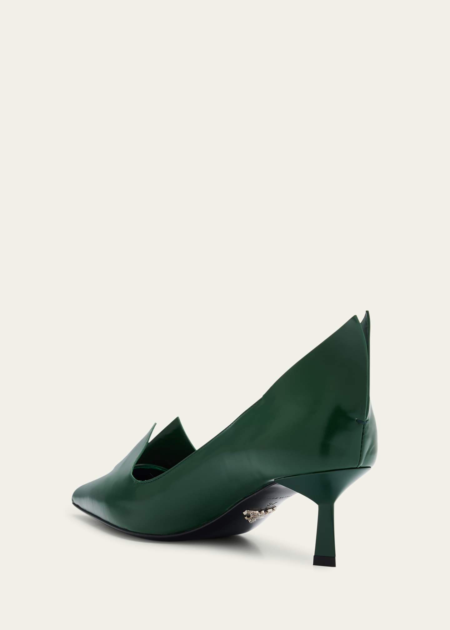 Prada Modellerie Spiked Leather Pumps Image 4 of 6