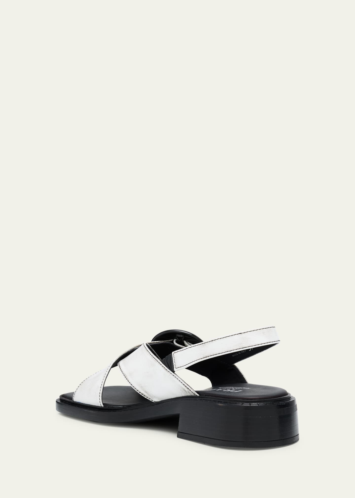 Prada Leather Crisscross Slingback Sandals Image 2 of 4
