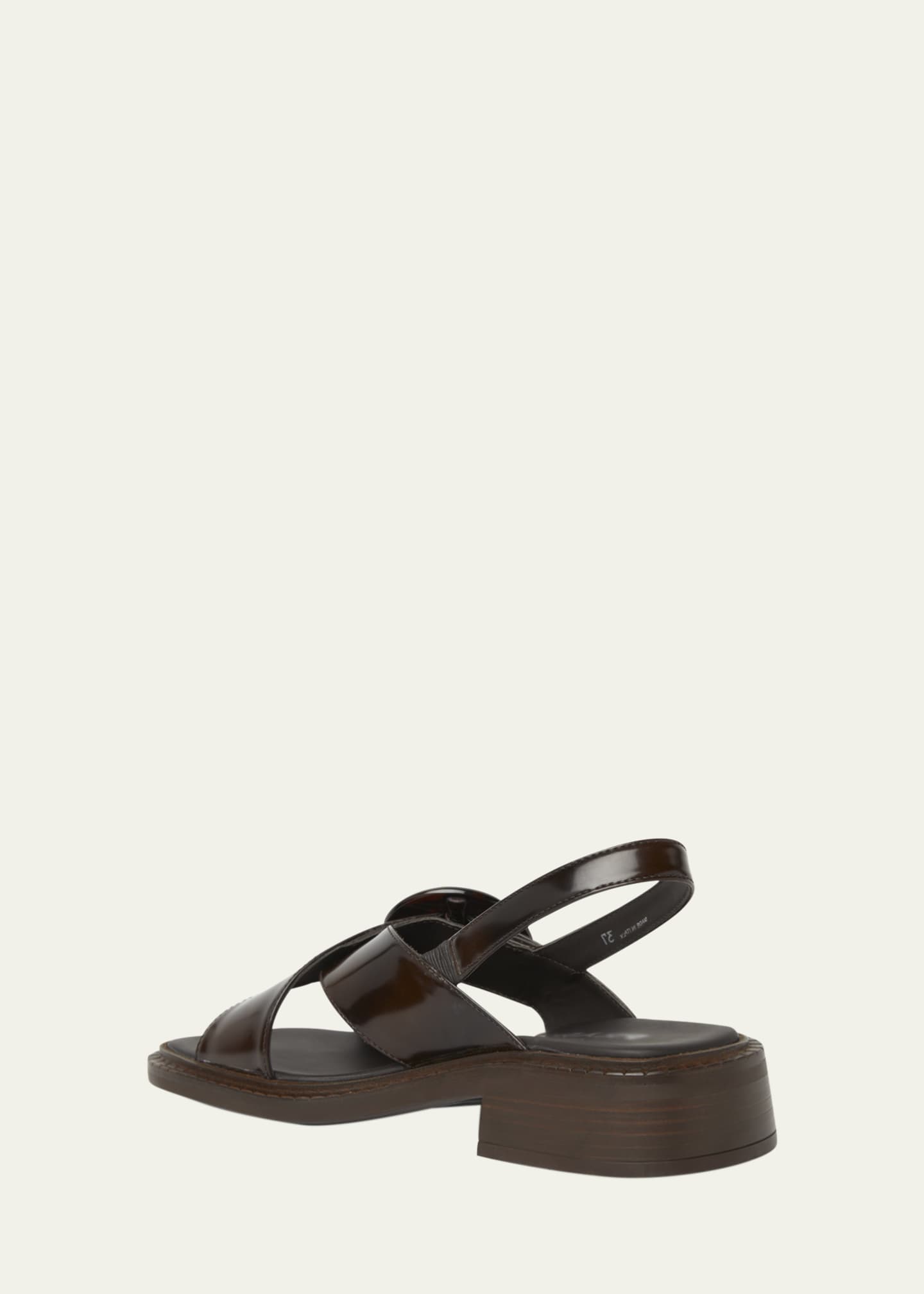 Prada Leather Crisscross Slingback Sandals Image 2 of 4