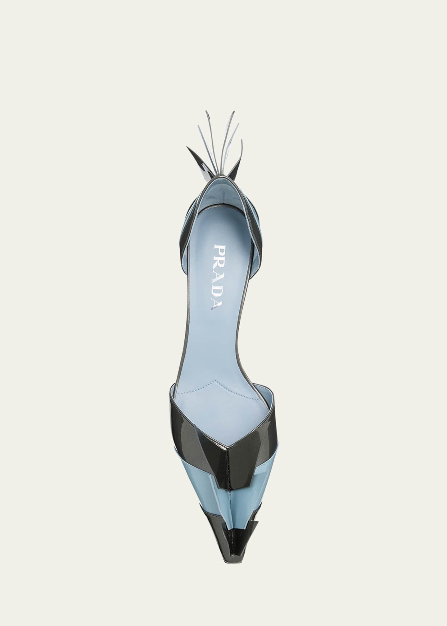 Prada Modellerie d'Orsay Spike Bicolor Leather Pumps Image 6 of 6