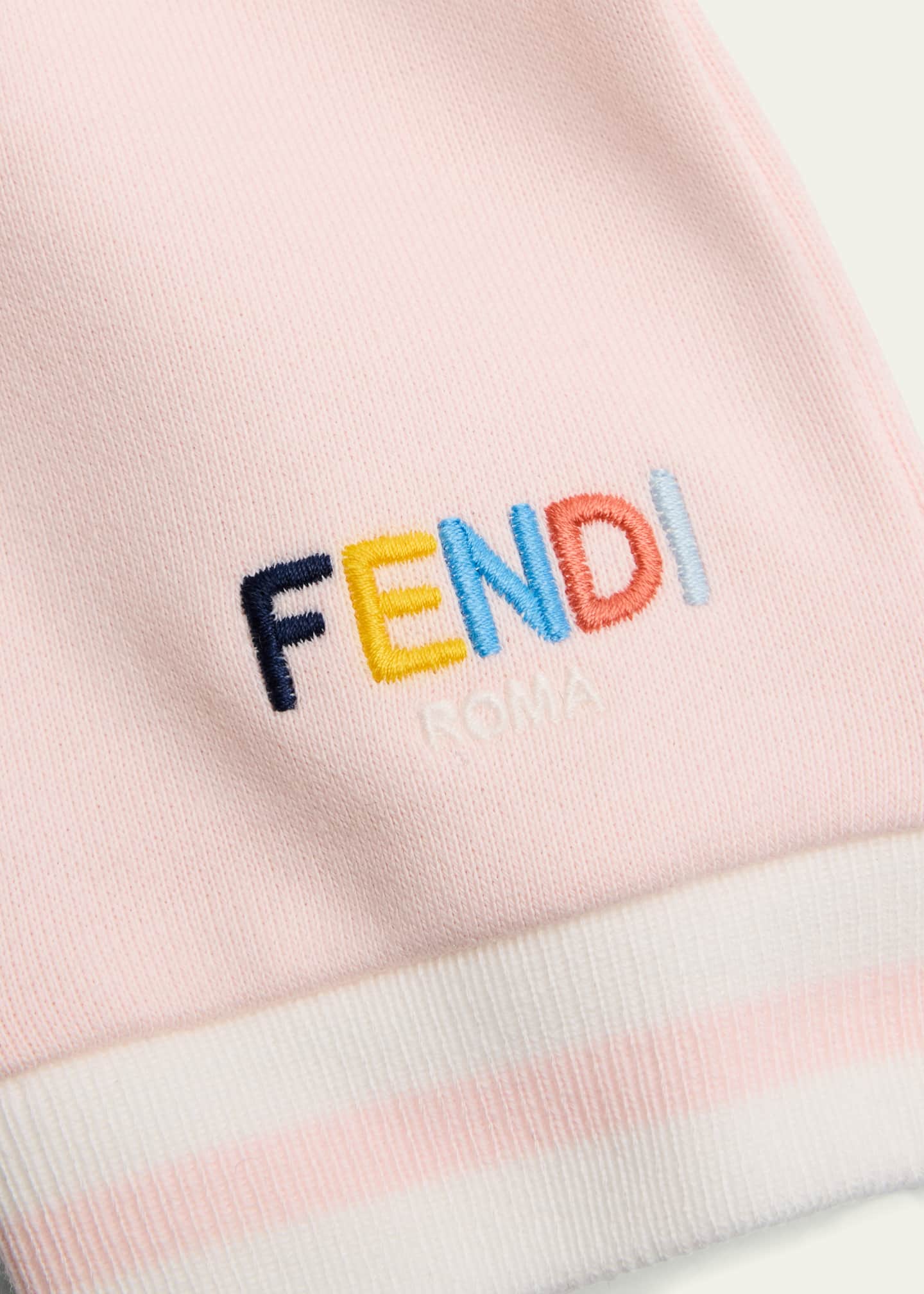Fendi Girl's Multicolor Embroidered Logo-Print Sweatpants, Size 3M-24M Image 3 of 3