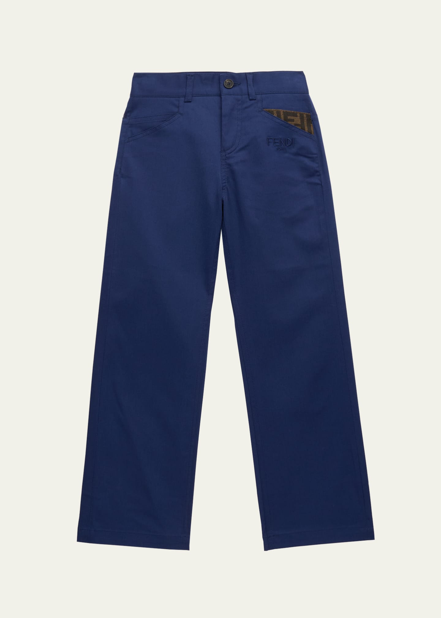 Fendi Boy's Monogram Detailed Pants, Size 8-14 Image 1 of 3