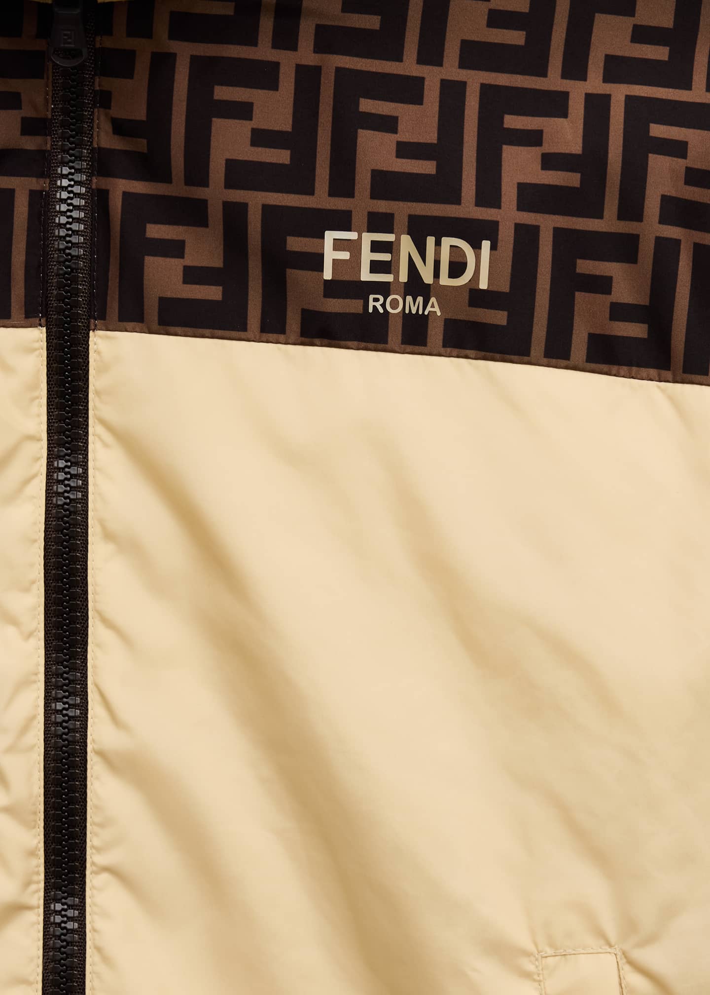 Fendi Boy's FF Monogram Windbreaker, Size 8-12 Image 3 of 3