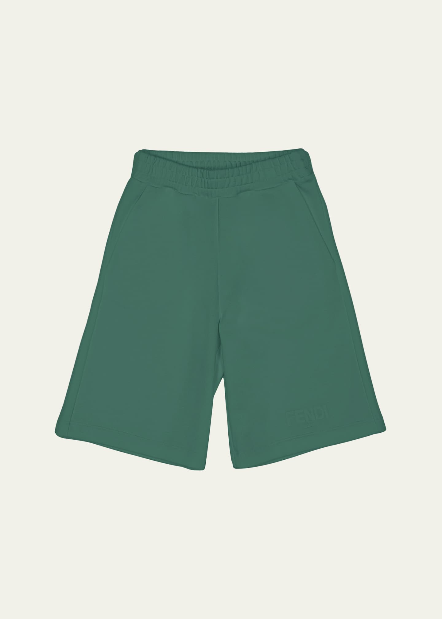 Fendi Boy's Logo-Print Sweat Shorts, Size 5-6