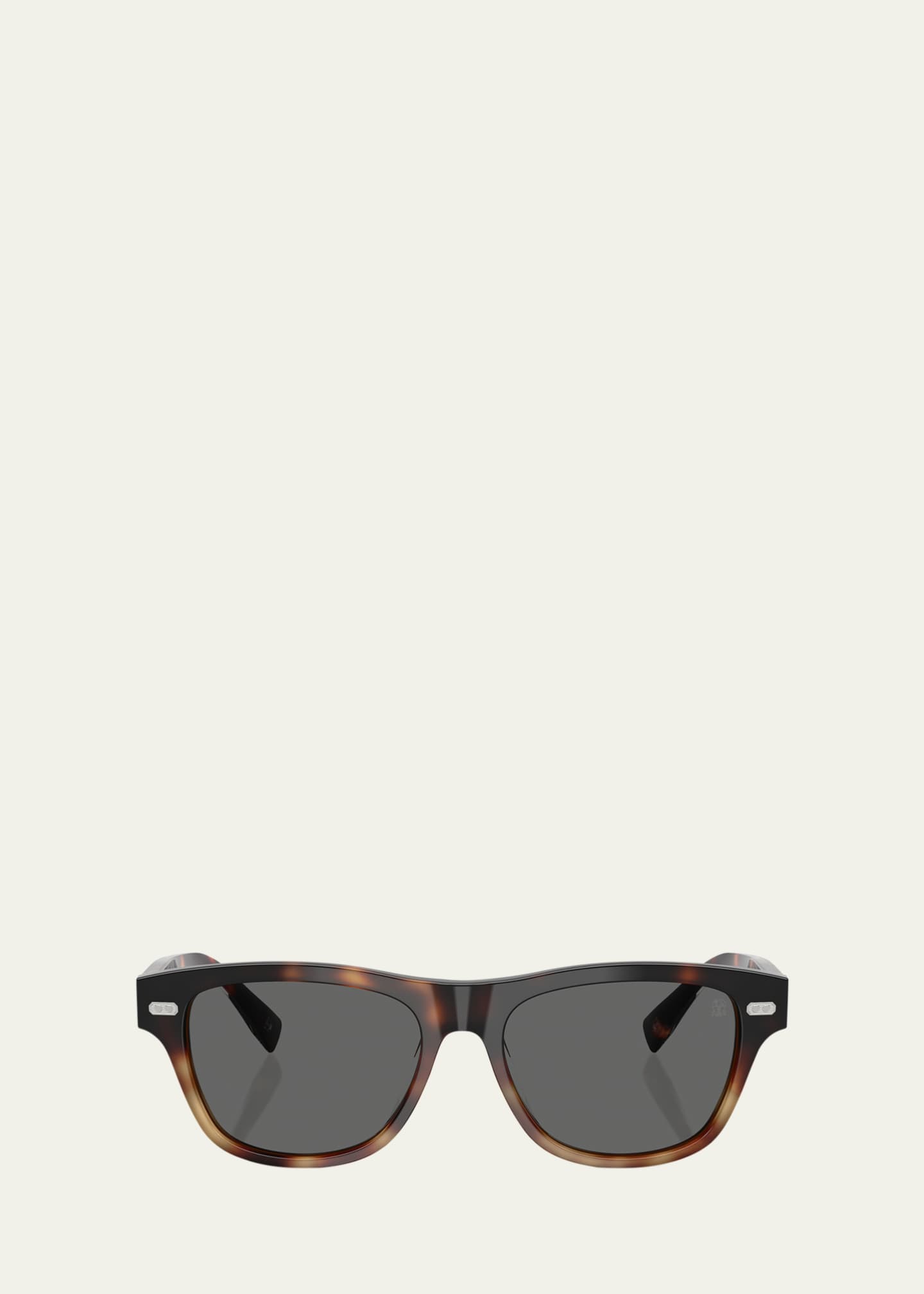 Brunello Cucinelli Havana Rectangle Acetate Sunglasses Image 1 of 3