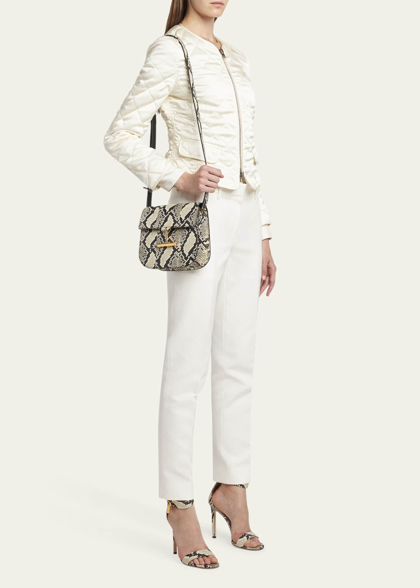 TOM FORD Tara Mini Crossbody Bag in Python-Printed Leather Image 5 of 6