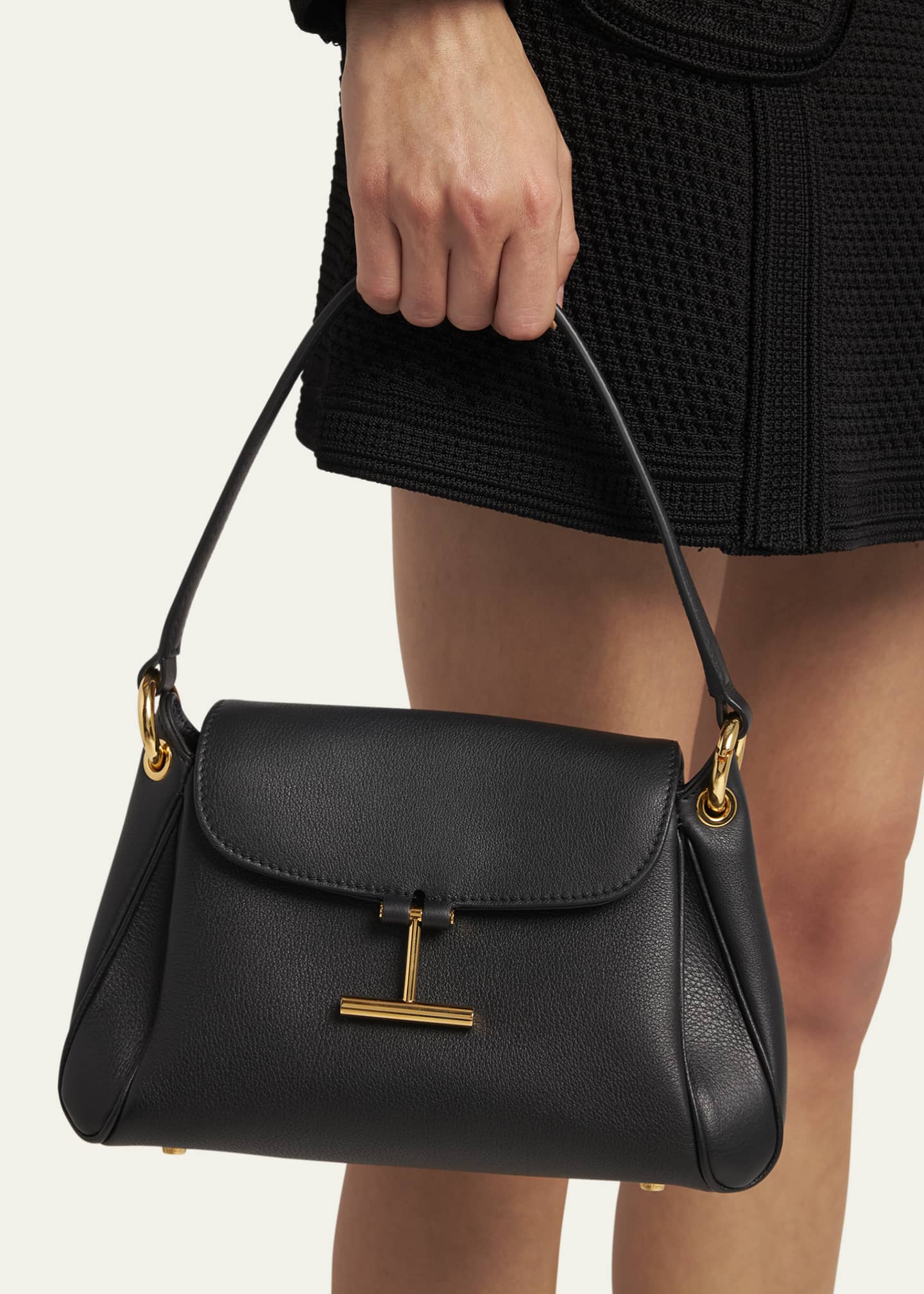 Tom Ford Tara スモール グレインレザー トートバッグ TOM FORD Tara Small Tote in Grained Leather | Neiman Marcus