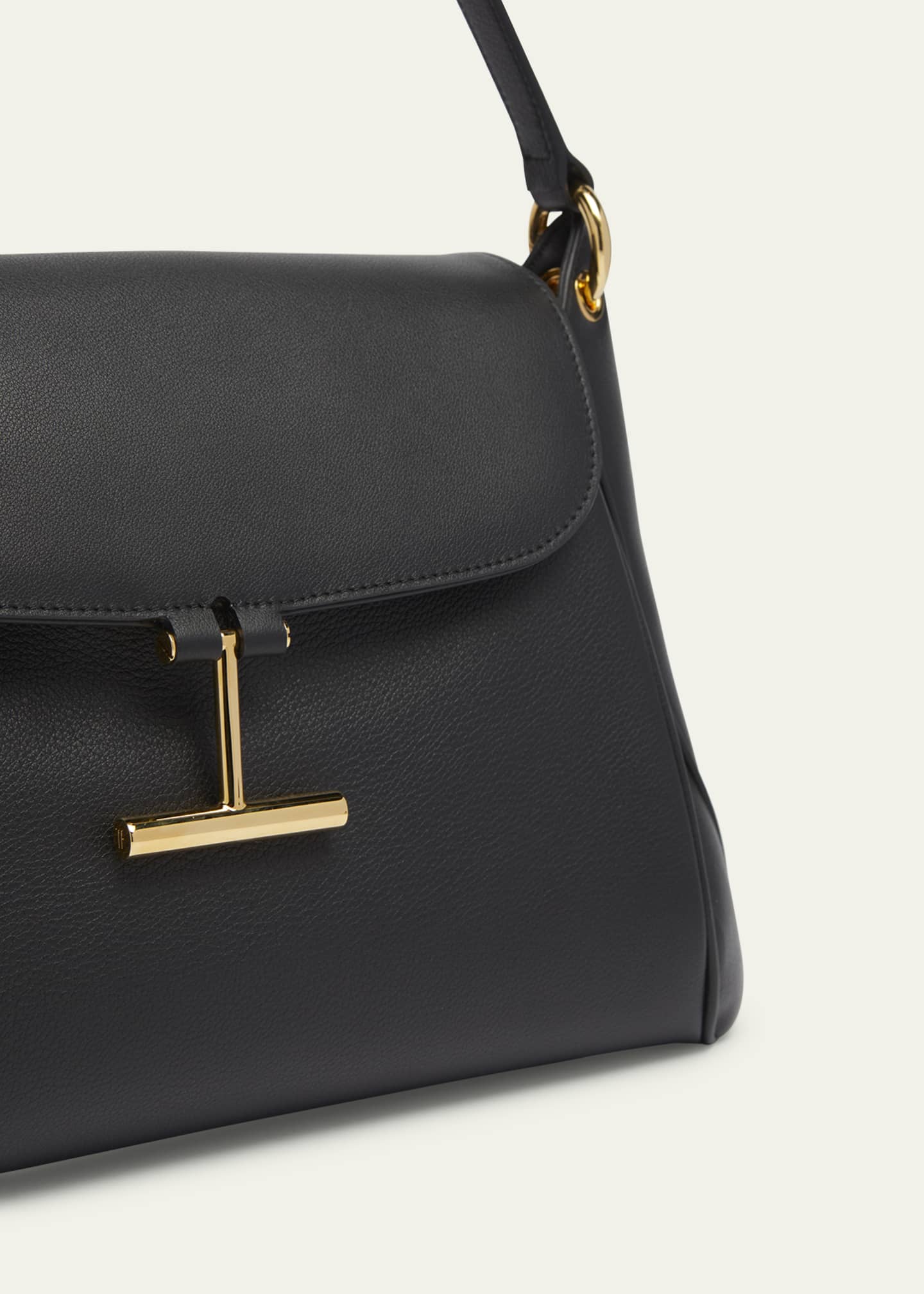TOM FORD Tara Flap Shoulder Bag in Grain Leather Image 6 of 6
