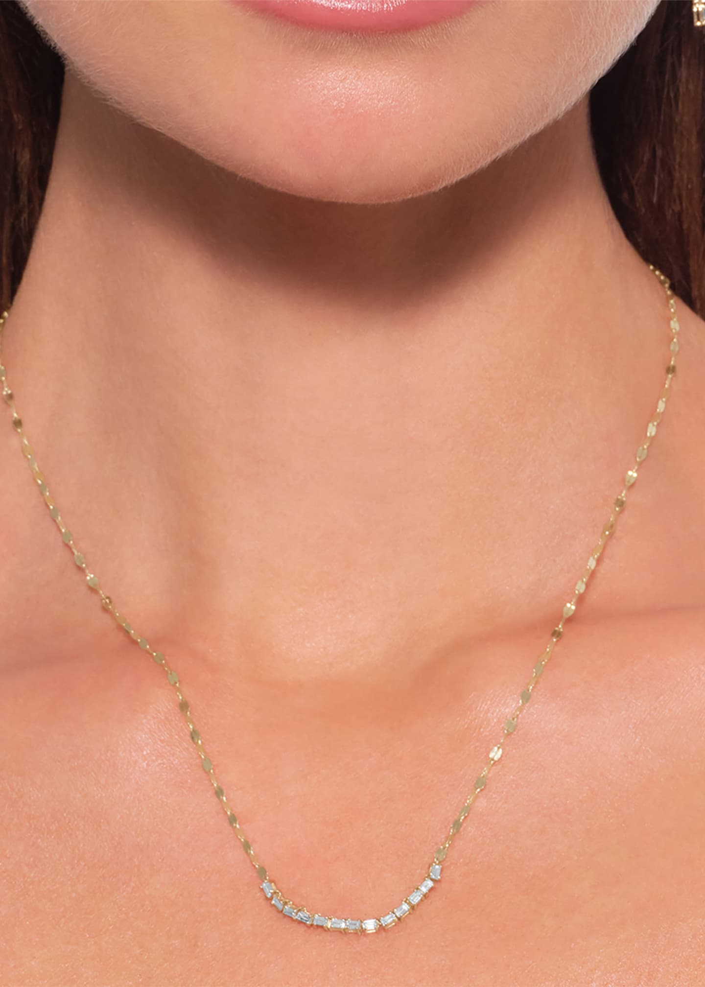 Lana Baguette Diamond Tennis Section Chain Necklace Image 2 of 4
