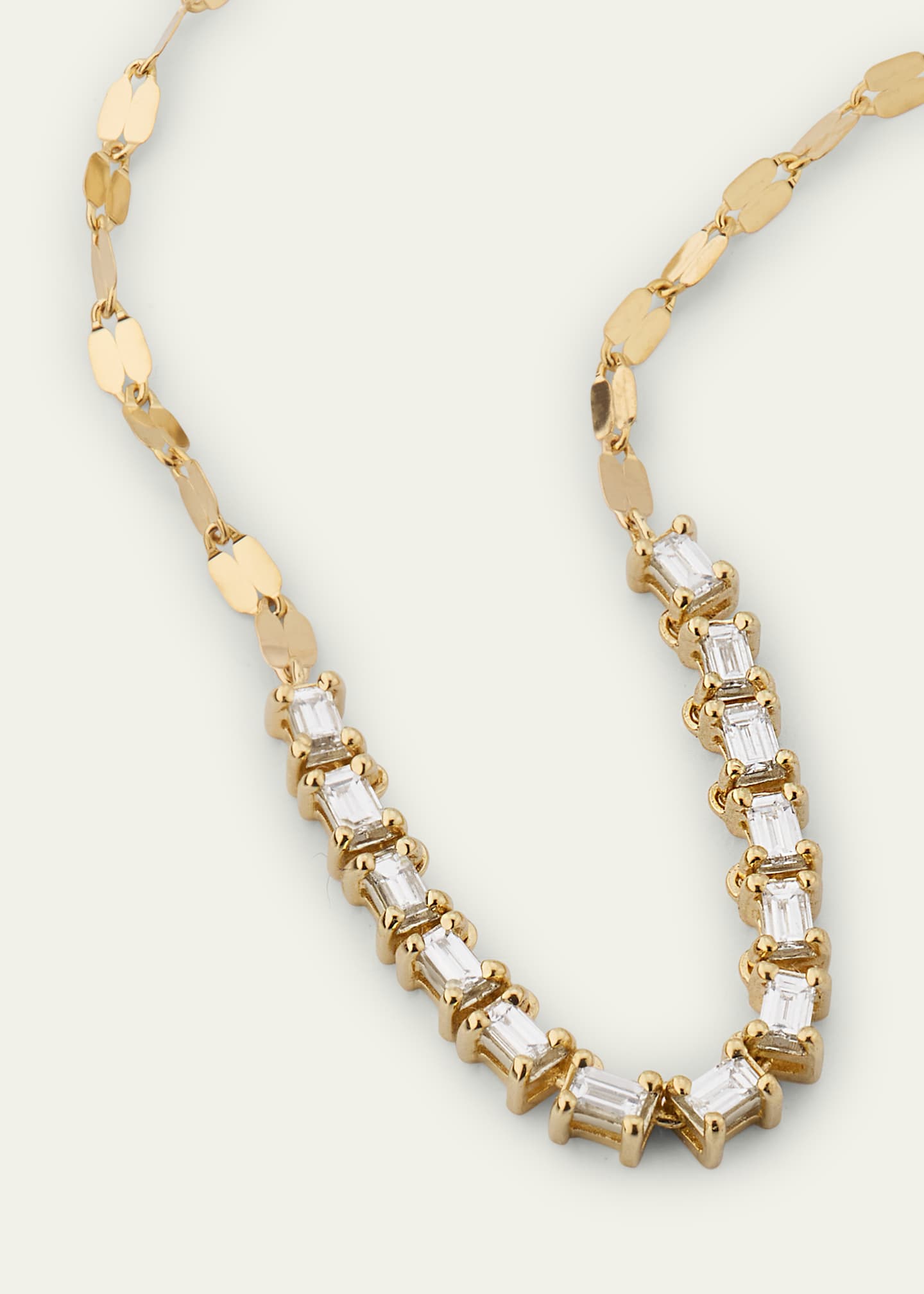 Lana Baguette Diamond Tennis Section Chain Necklace Image 3 of 4