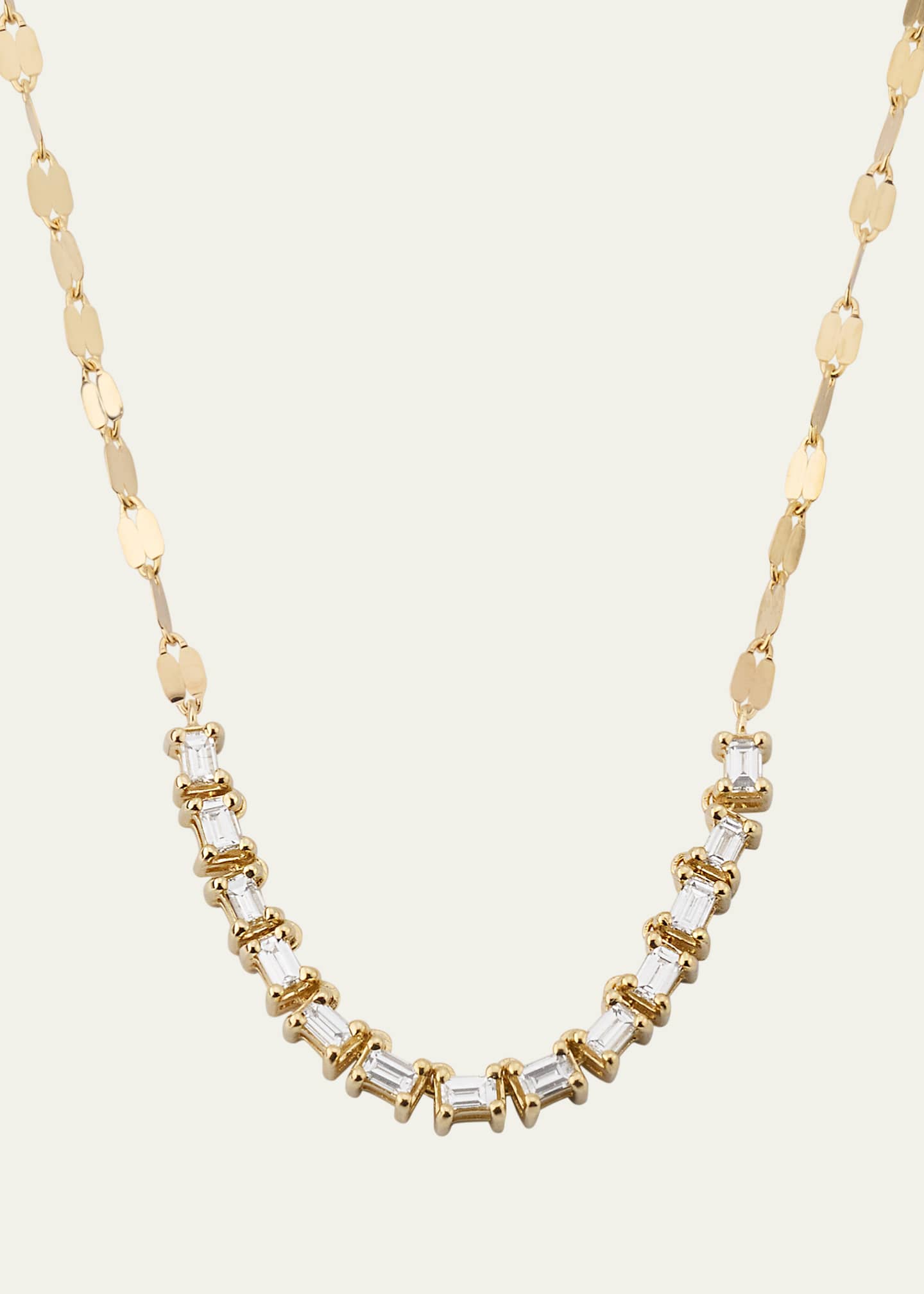 Lana Baguette Diamond Tennis Section Chain Necklace Image 1 of 4