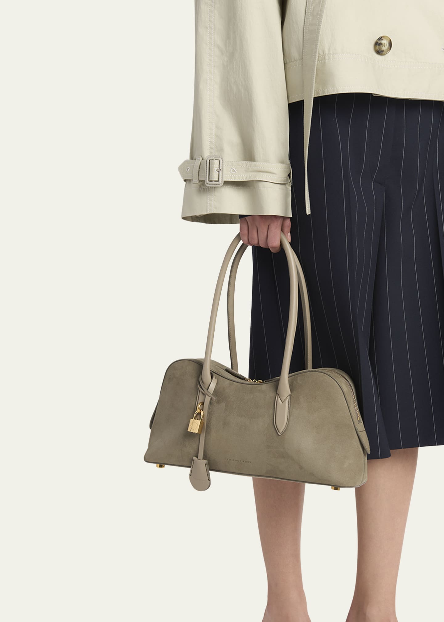 Stella McCartney Zip Vegan Suede Shoulder Bag Image 2 of 6