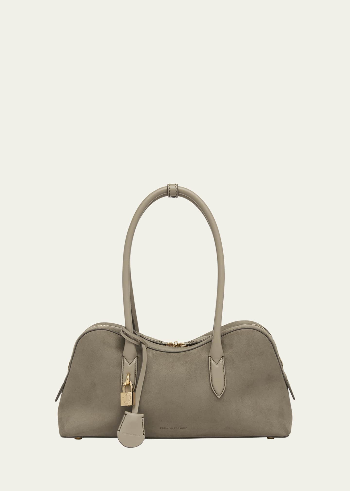 Stella McCartney Zip Vegan Suede Shoulder Bag Image 1 of 6