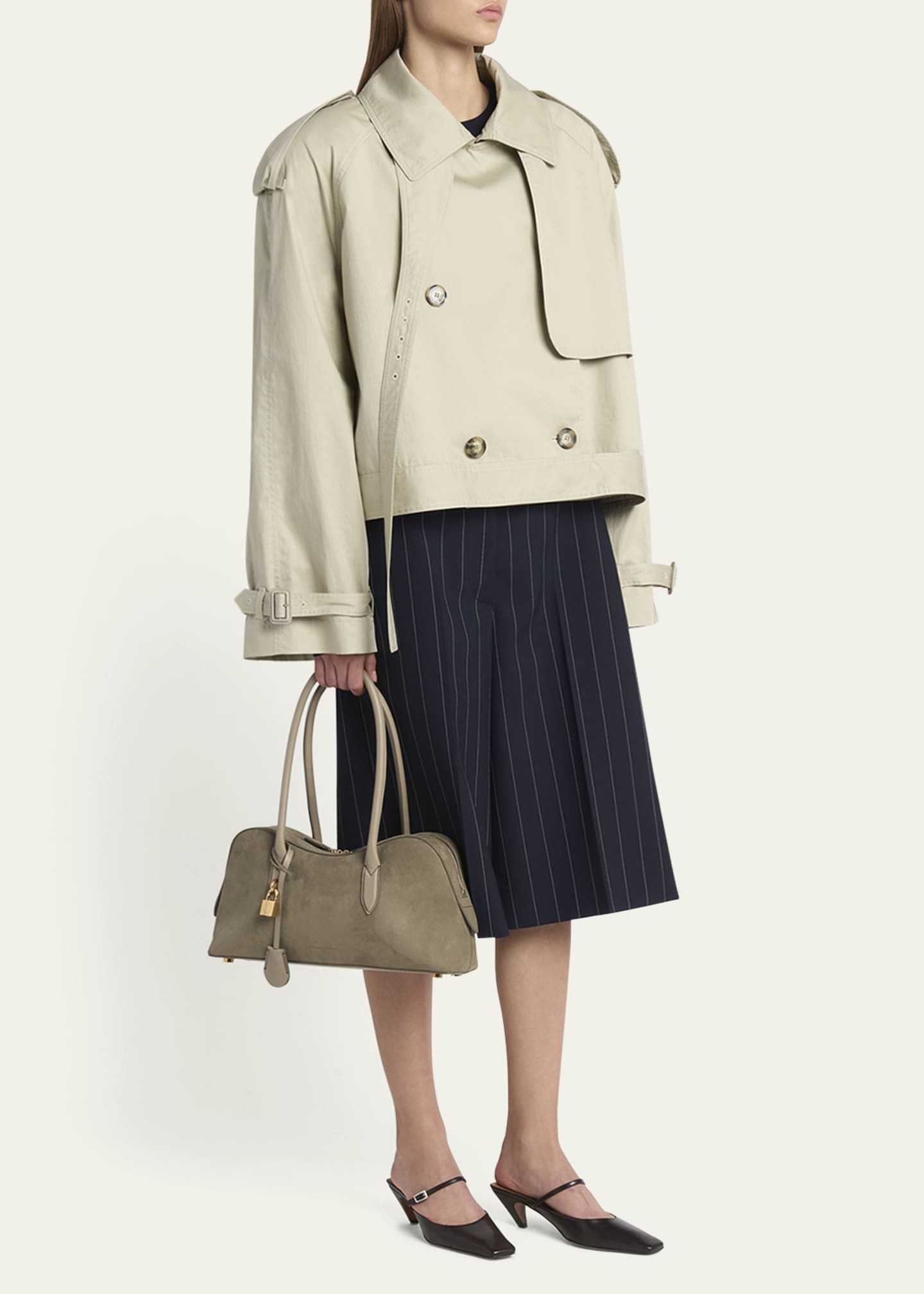 Stella McCartney Zip Vegan Suede Shoulder Bag Image 5 of 6