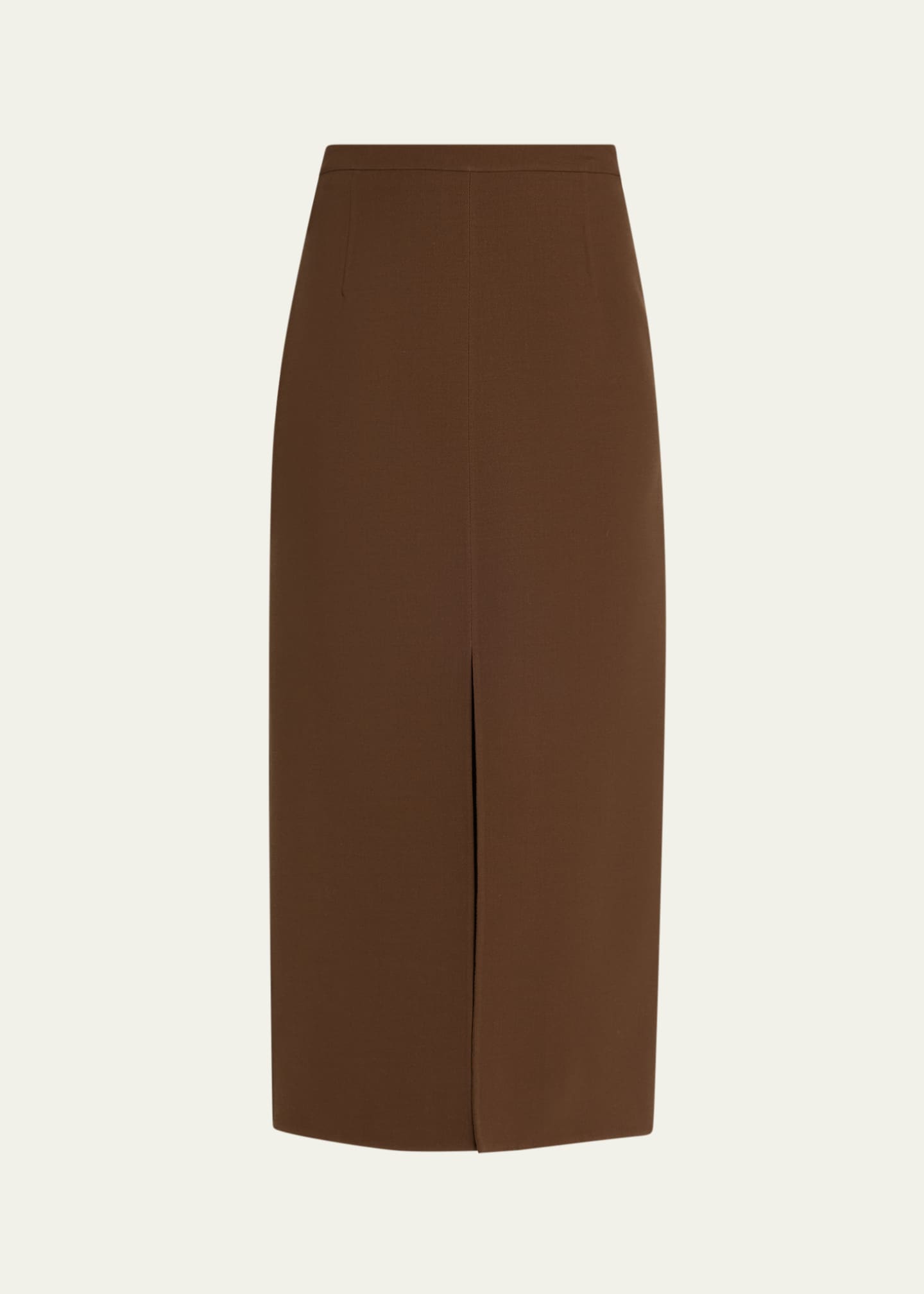 スカート MICHAEL KORS Women Skirts MR582L7GRY214 Brown Michael Kors Collection Double Slit Pencil Wool Skirt