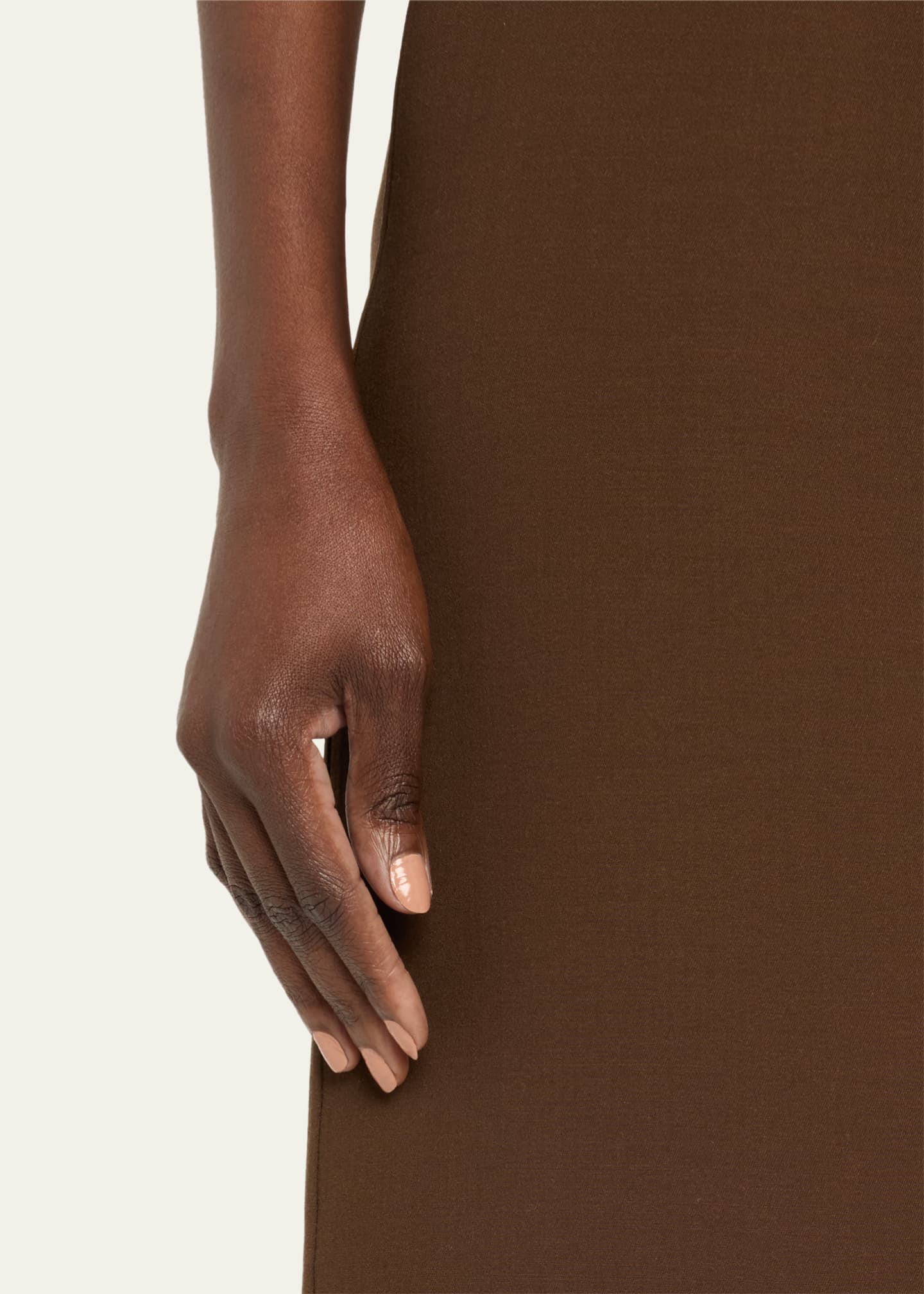スカート MICHAEL KORS Women Skirts MR582L7GRY214 Brown Michael Kors Collection Double Slit Pencil Wool Skirt