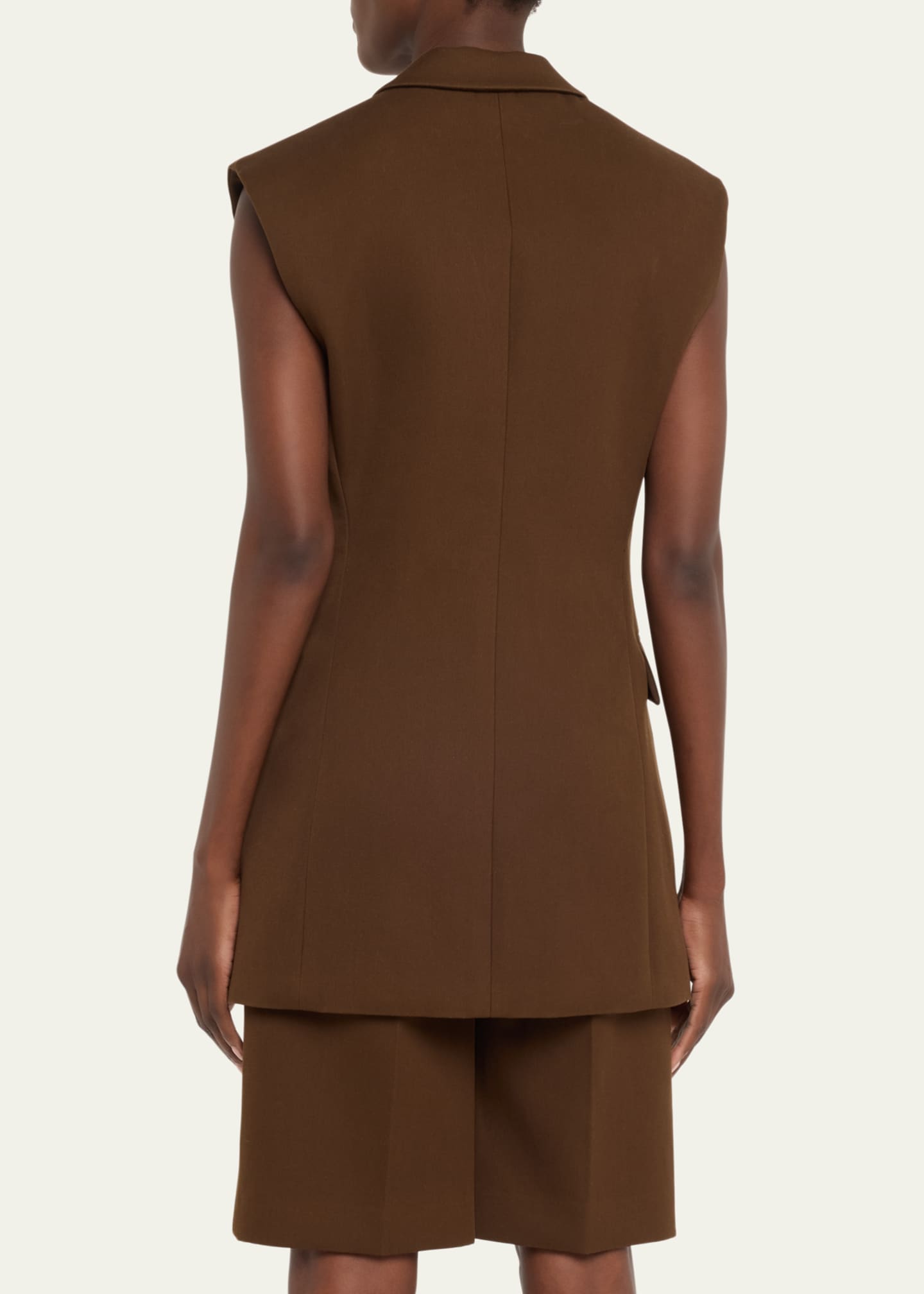 Michael Kors Collection Sleeveless Two Button Jacket Image 3 of 5